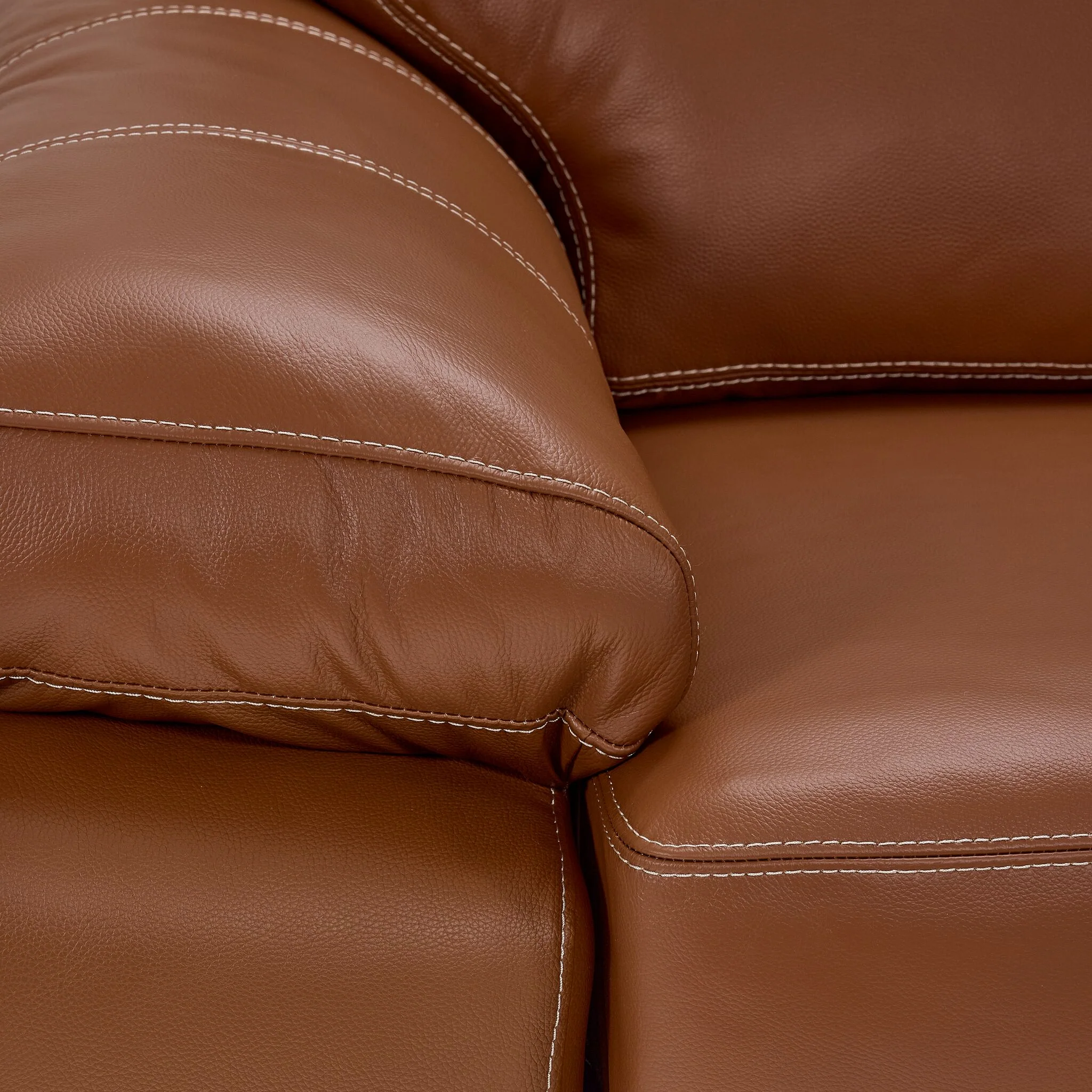 Morrison II Leather Sofa - Cognac - Image 3