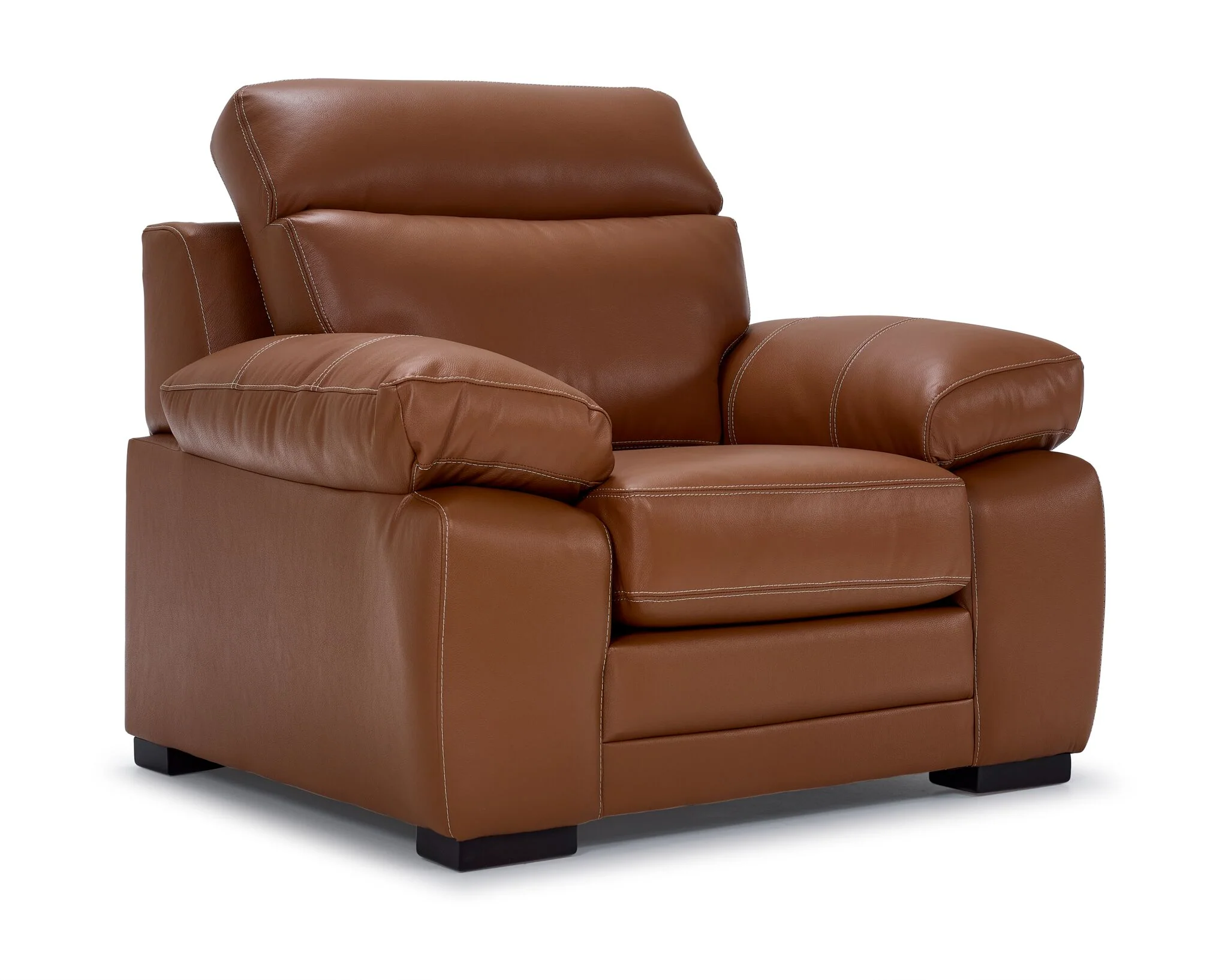 Morrison II Leather Sofa, Loveseat and Chair Set - Cognac - Image 4