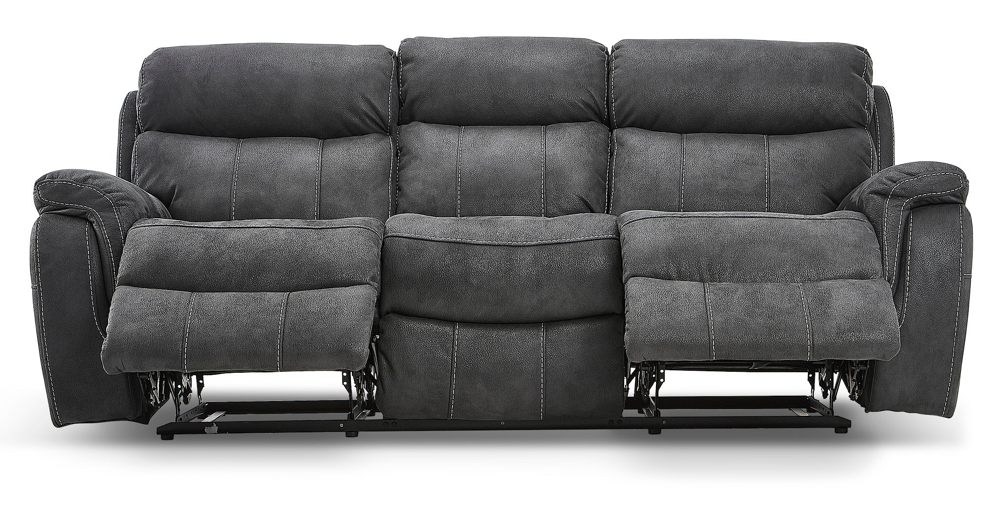 Morrow II Reclining Sofa and Loveseat Set - Grey - Image 2