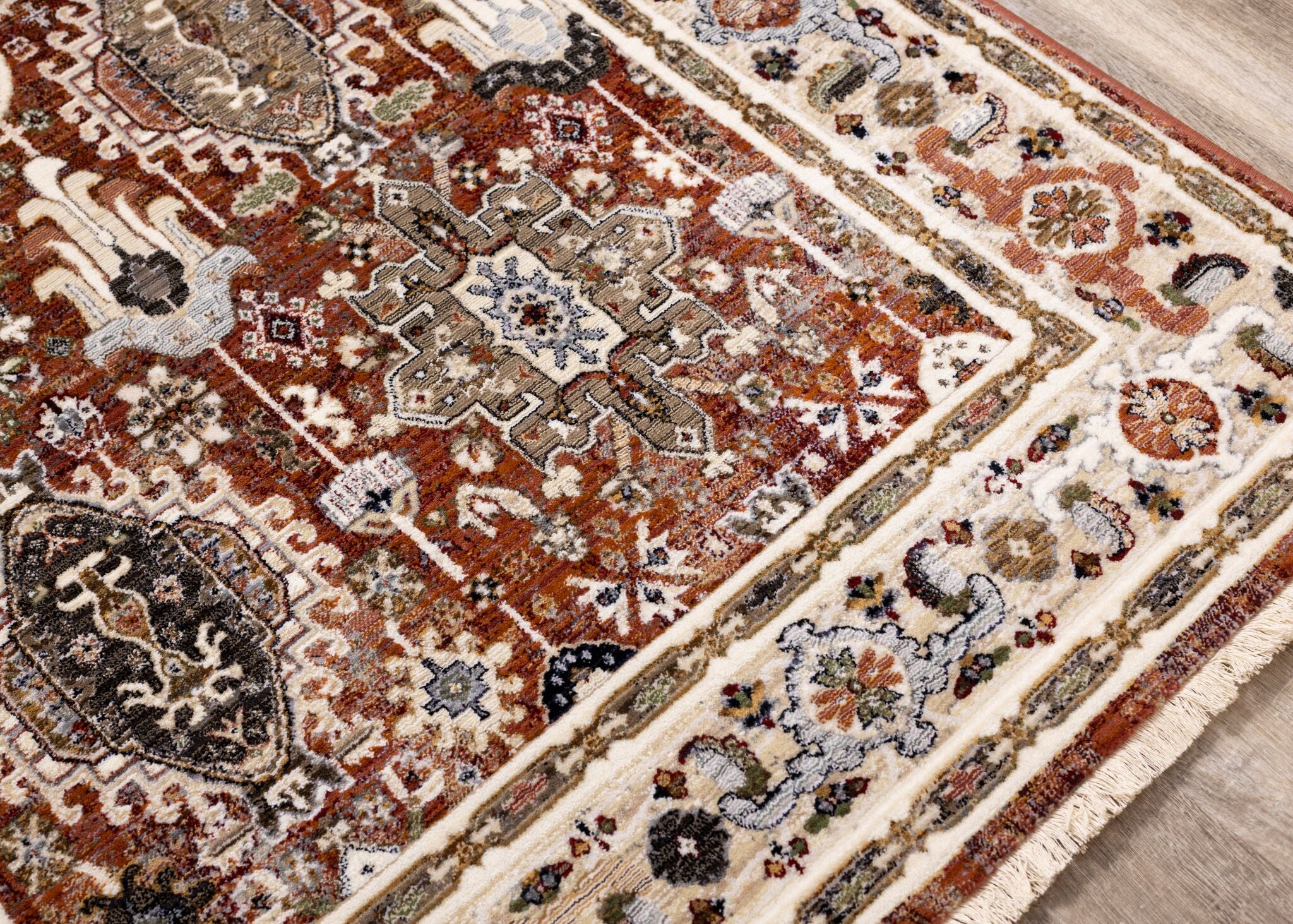 Mosaic 5'3" x 7'10" Tribal Area Rug - Beige - Image 2
