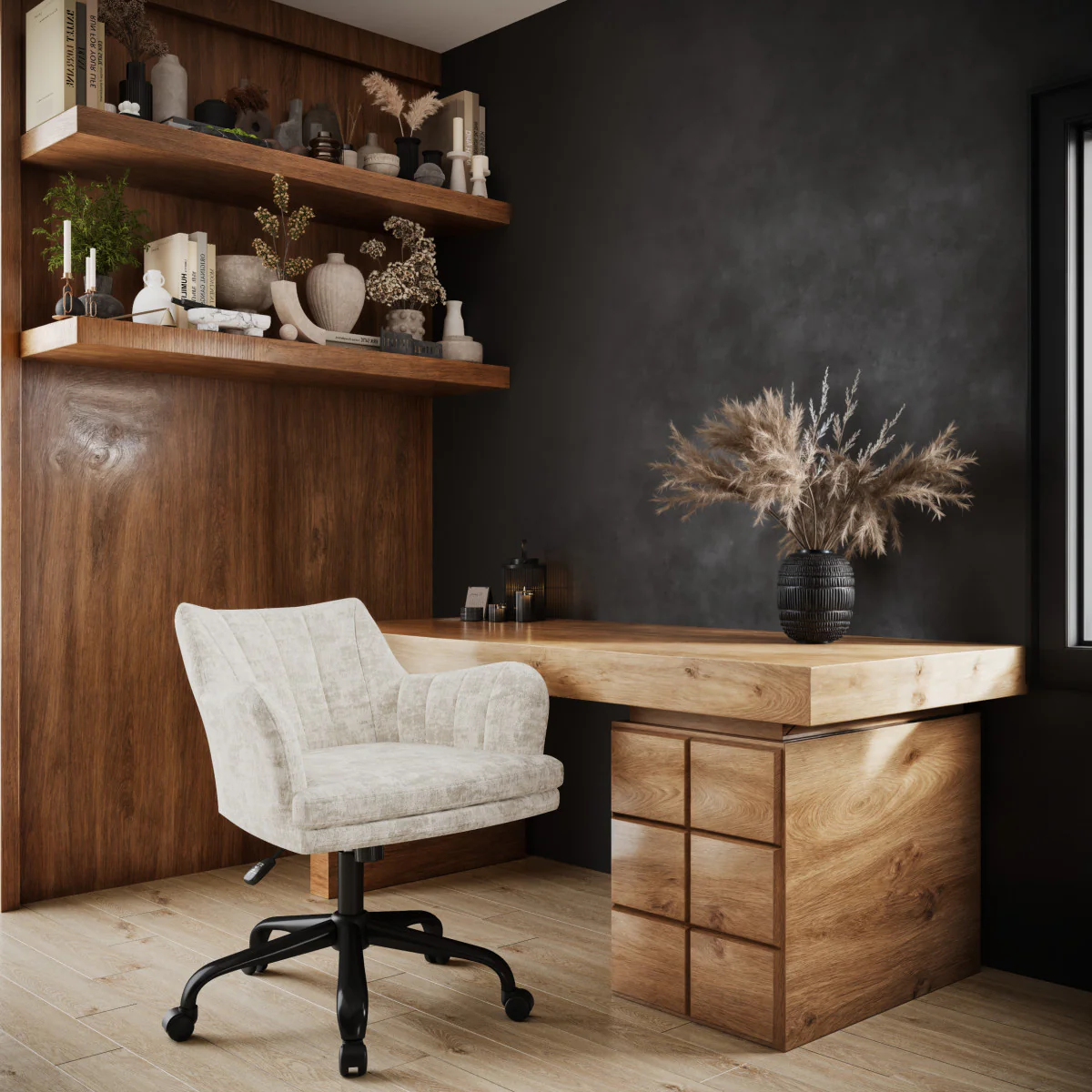 Mulan Office Chair - Beige - Image 7