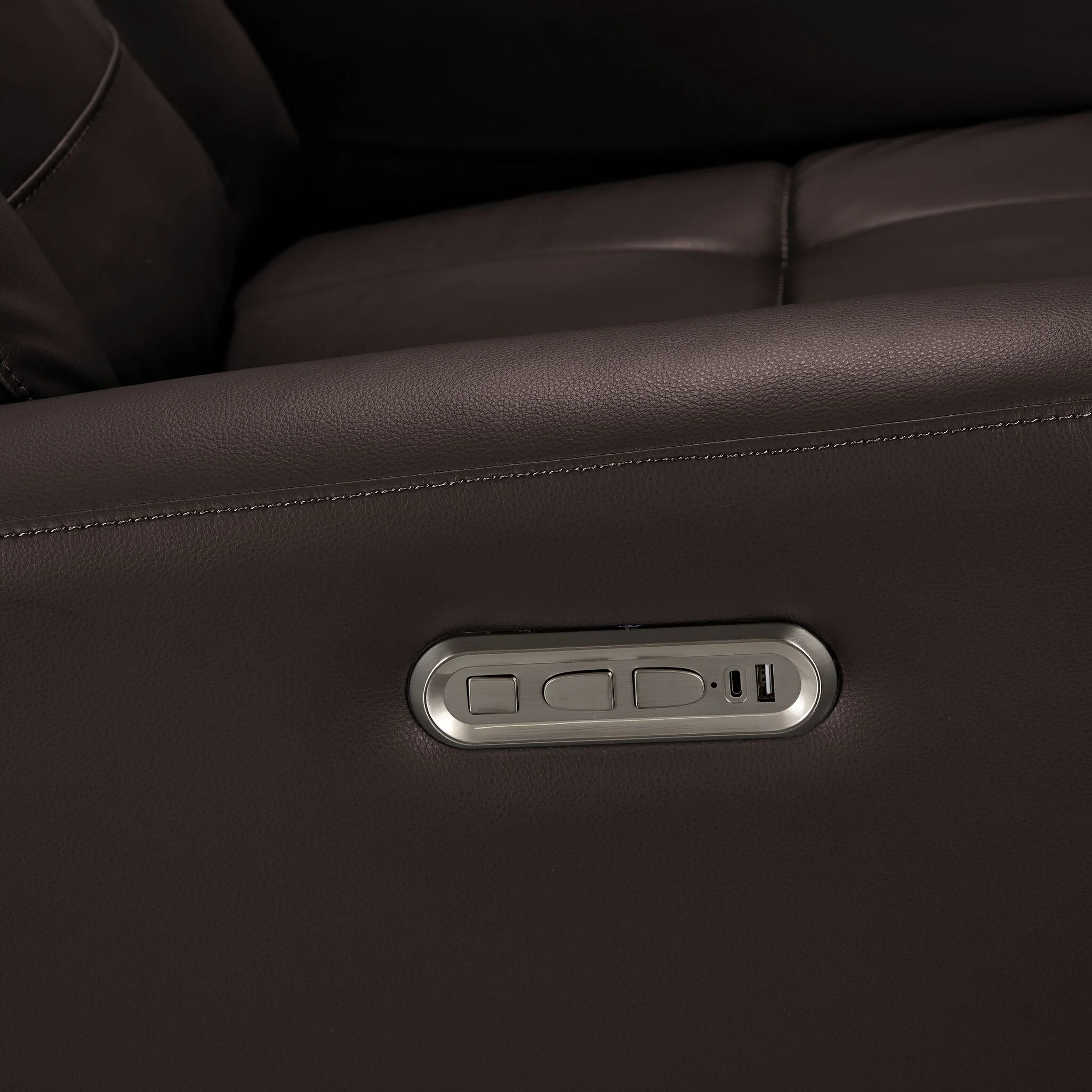 Mustang Swivel Glider Power Recliner - Dark Brown - Image 6