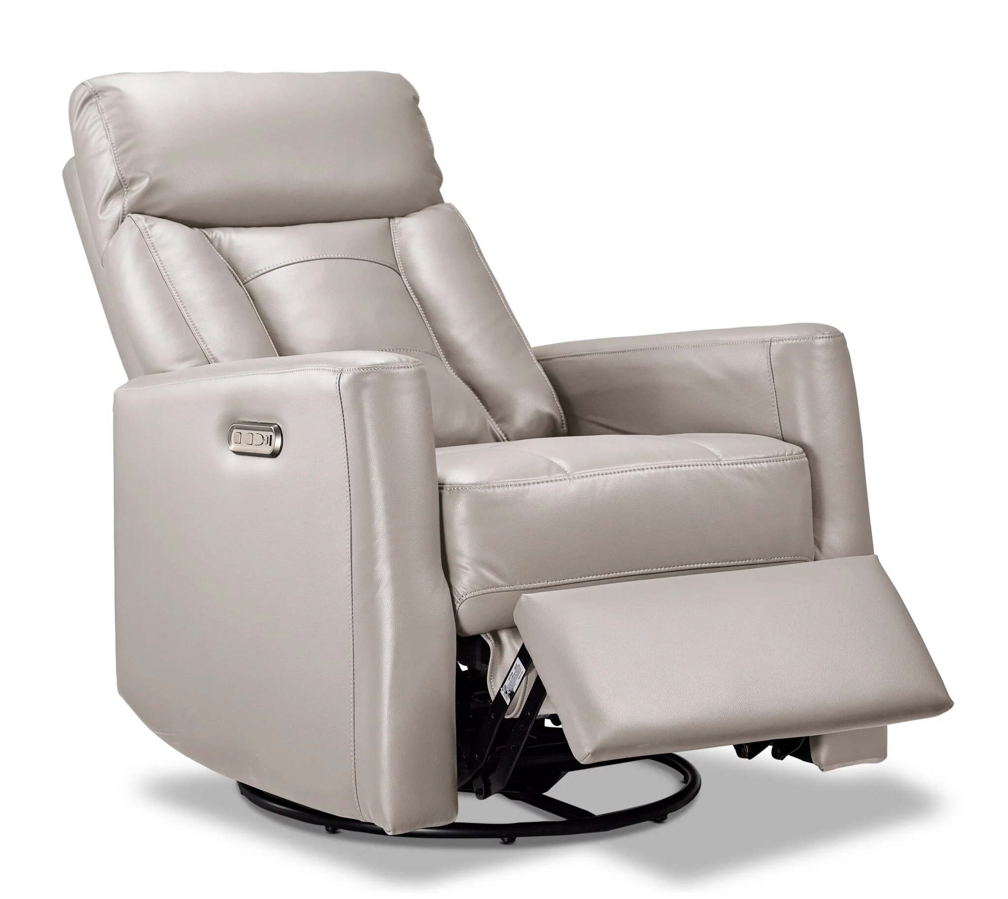 Mustang Swivel Glider Power Recliner - Taupe - Image 2