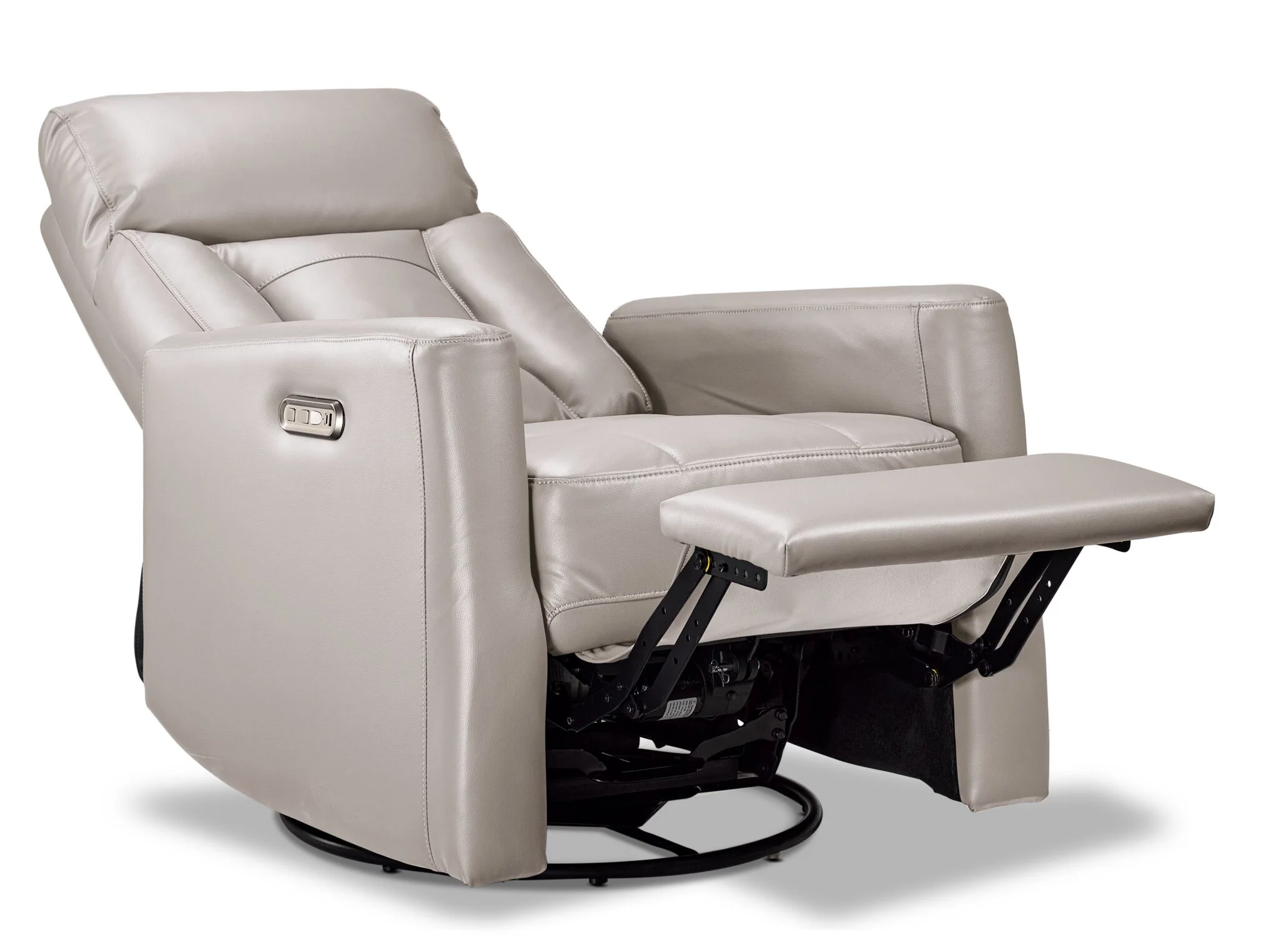 Mustang Swivel Glider Power Recliner - Taupe - Image 3