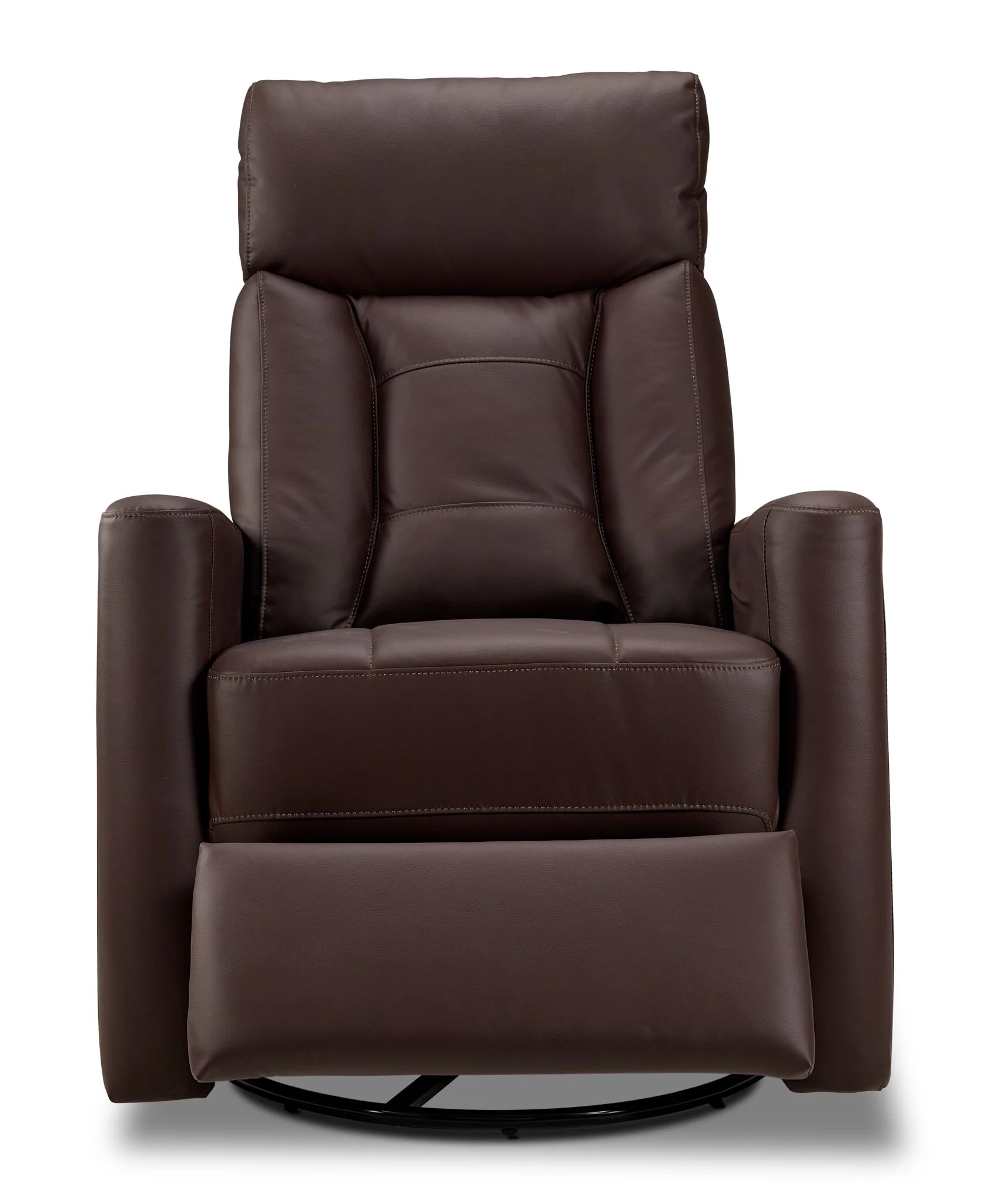 Mustang Swivel Glider Recliner - Dark Brown - Image 4