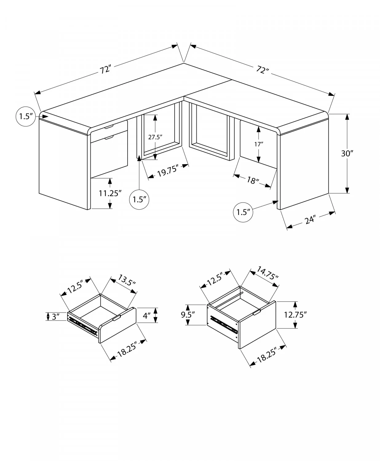 Mysa Desk - White - Image 3