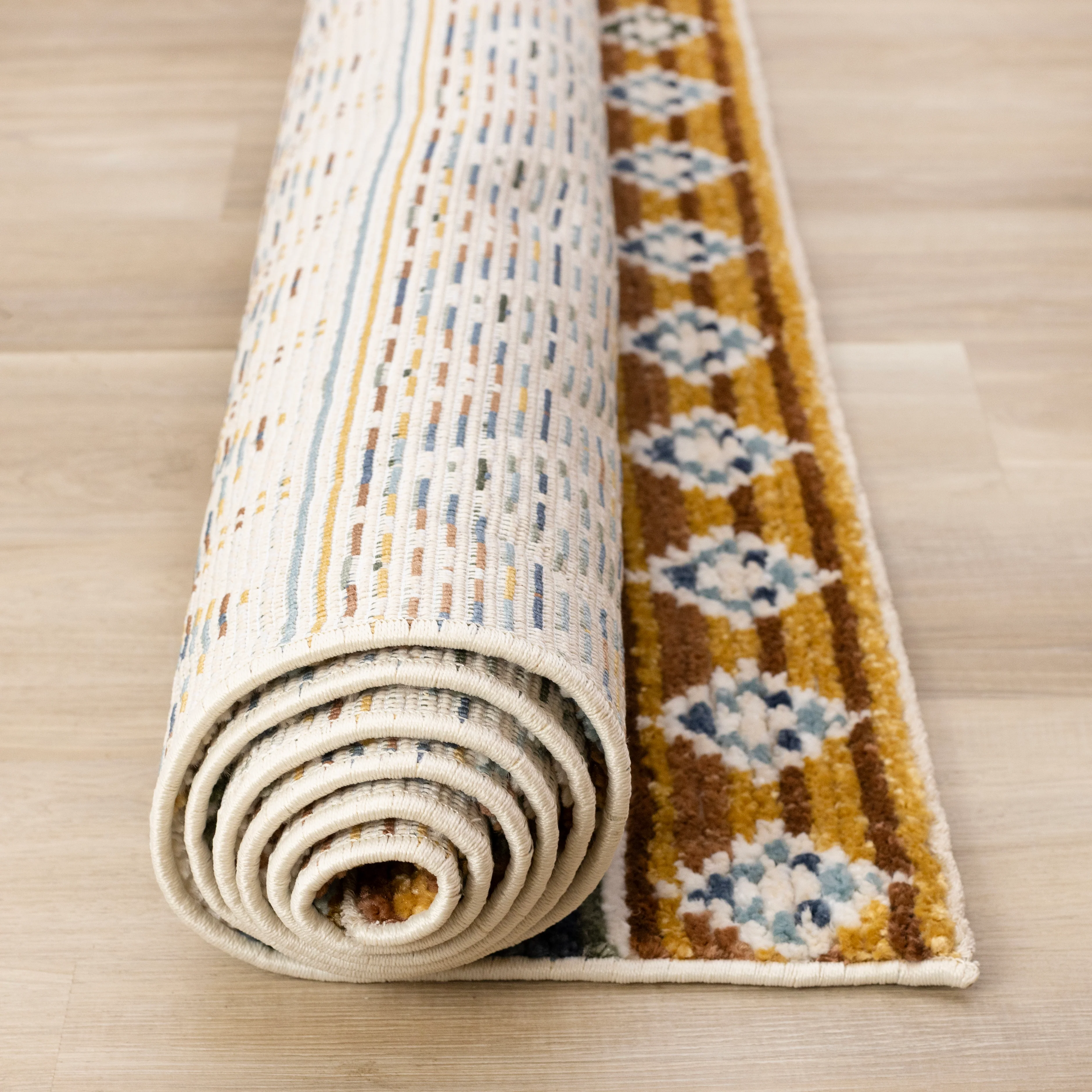 Nala 7'10" x 10'6" Intricate Southwestern Design Area Rug - Yellow, Blue, Green - Image 6
