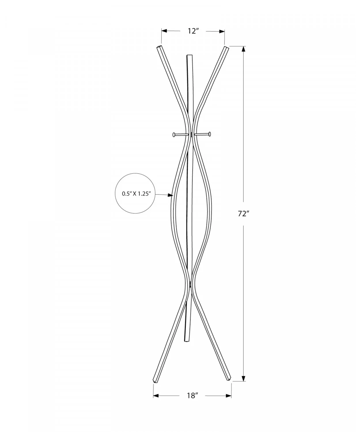 Nale Coat Rack - Silver - Image 3