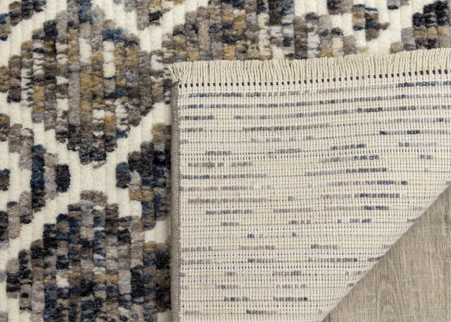 Natick 5'3" X 7'7" Tribal Rug - Beige Blue Area Rug - Image 6