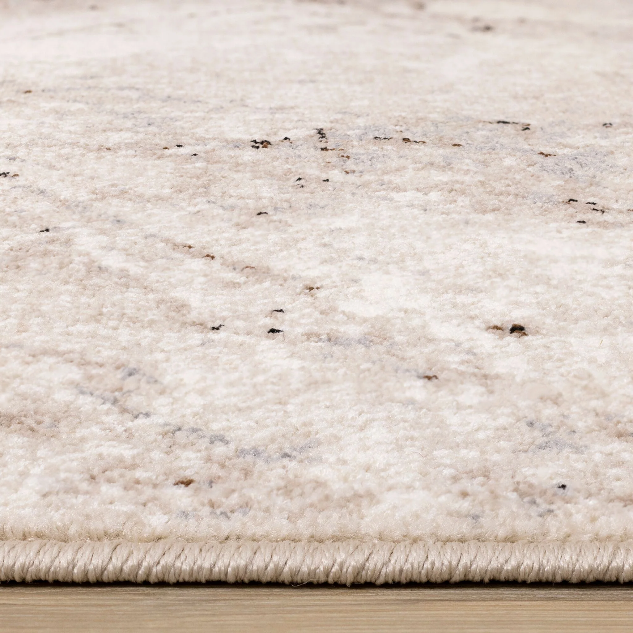 Natural Granite 5'3" x 7'7" Etched Stone Plush Area Rug - Beige - Image 3