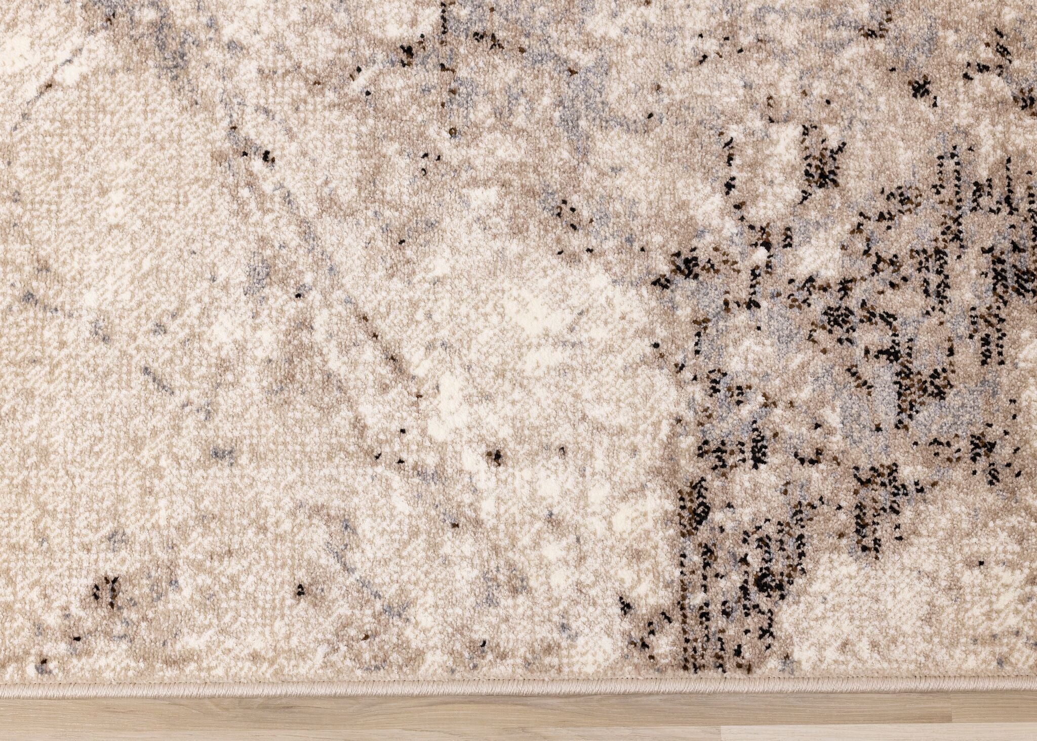 Natural Granite 5'3" x 7'7" Etched Stone Plush Area Rug - Beige - Image 4