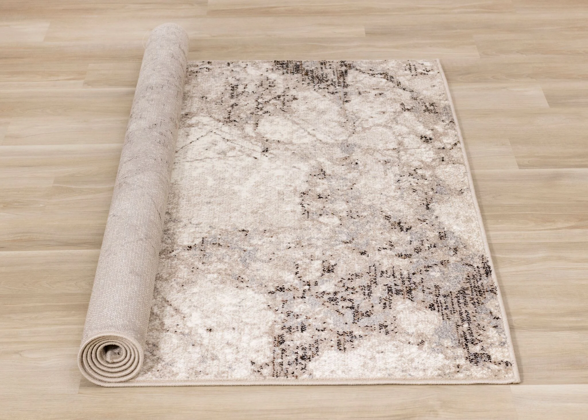 Natural Granite 5'3" x 7'7" Etched Stone Plush Area Rug - Beige - Image 8