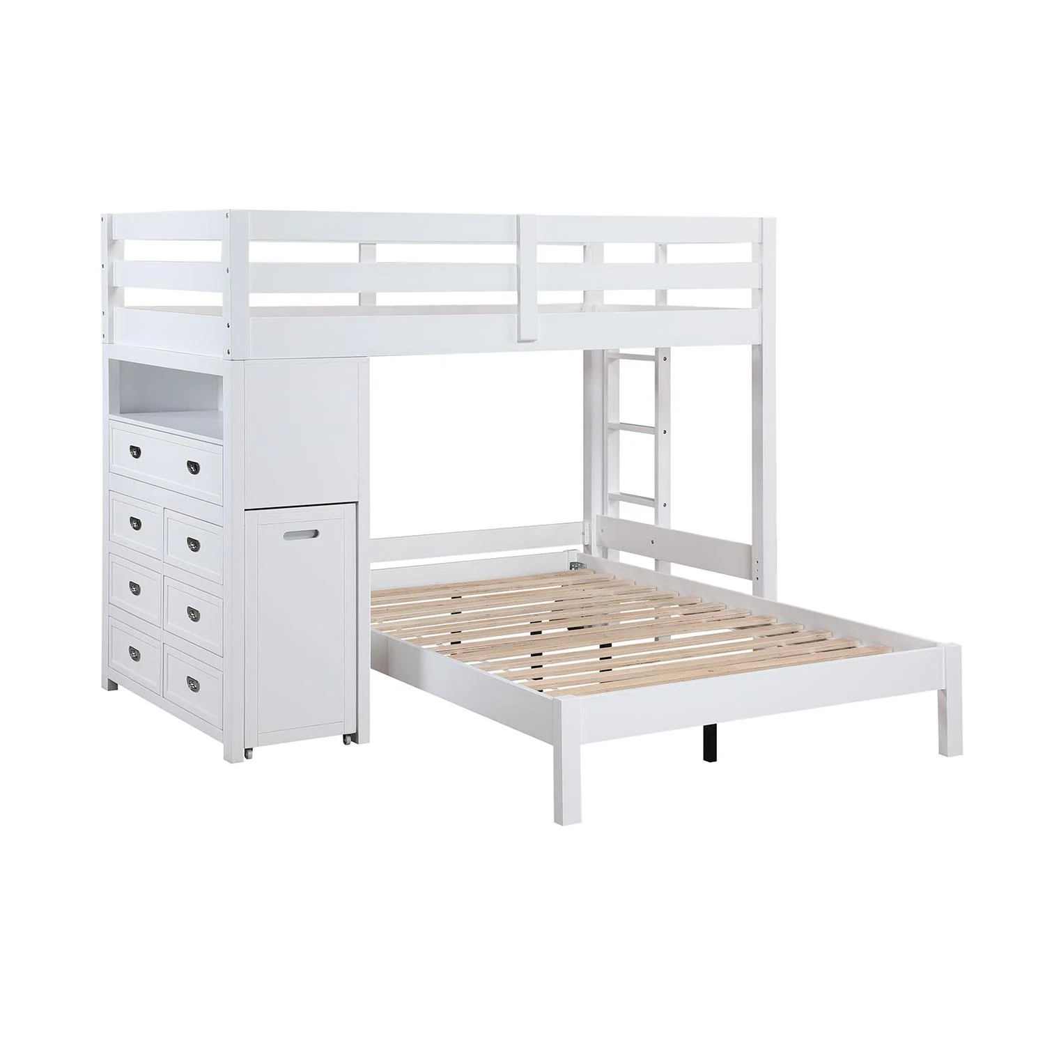 Nest Twin over Full Loft Bunk Bed - White - Image 3