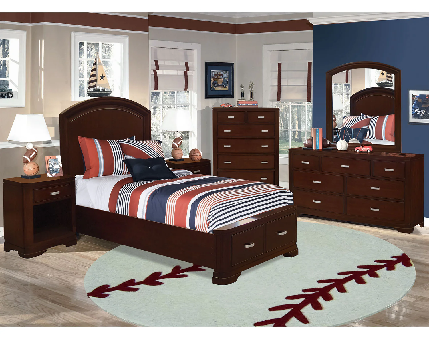 New Justin Mirror - Deep Cherry - Image 2