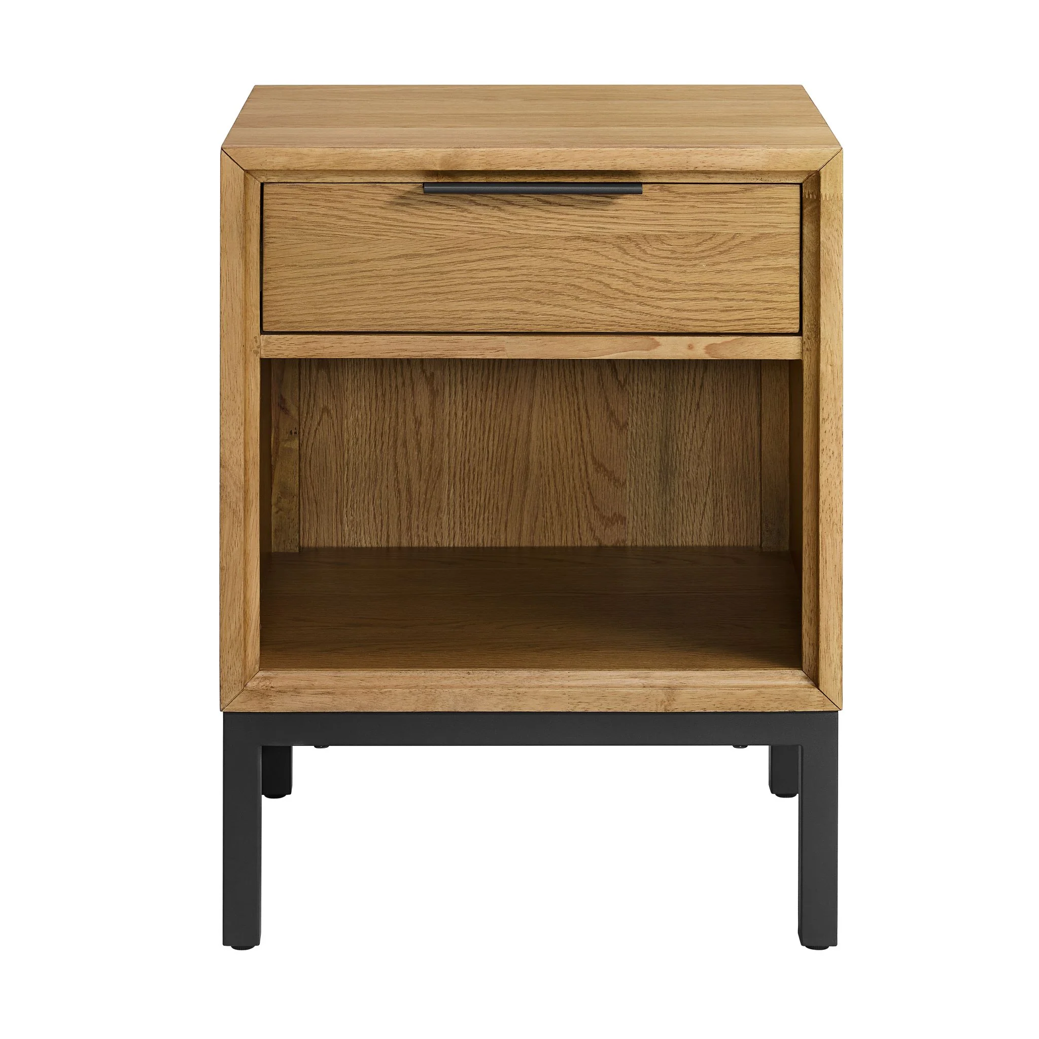 Feeling Connected - Newport Night Table - Oak and Black - Image 3