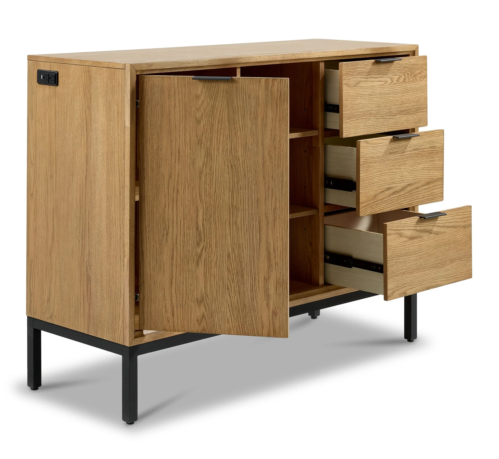Feeling Connected - Newport Server - Oak and Black - Image 4