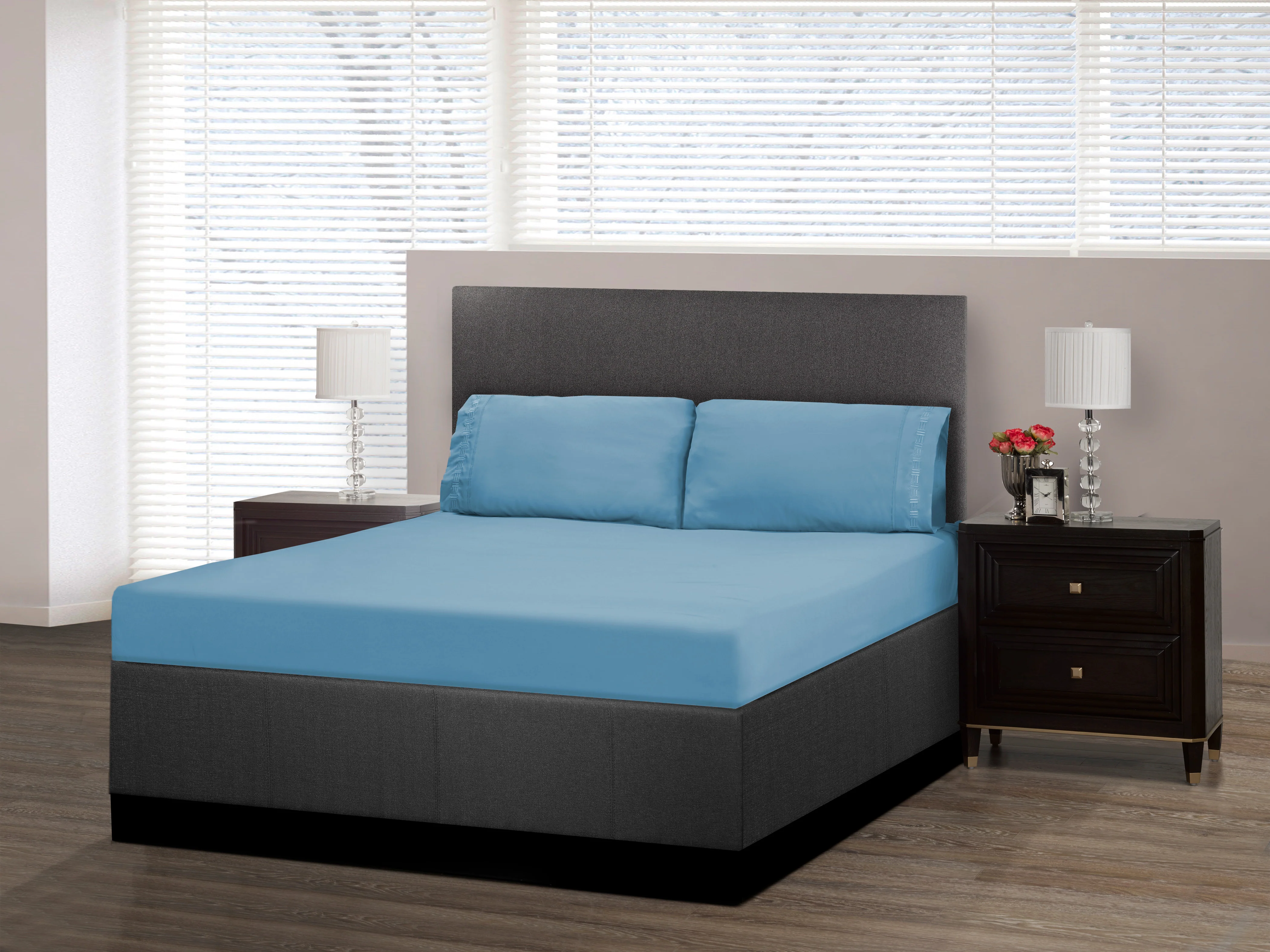 Nilus Twin Sheet Set - Blue - Image 2