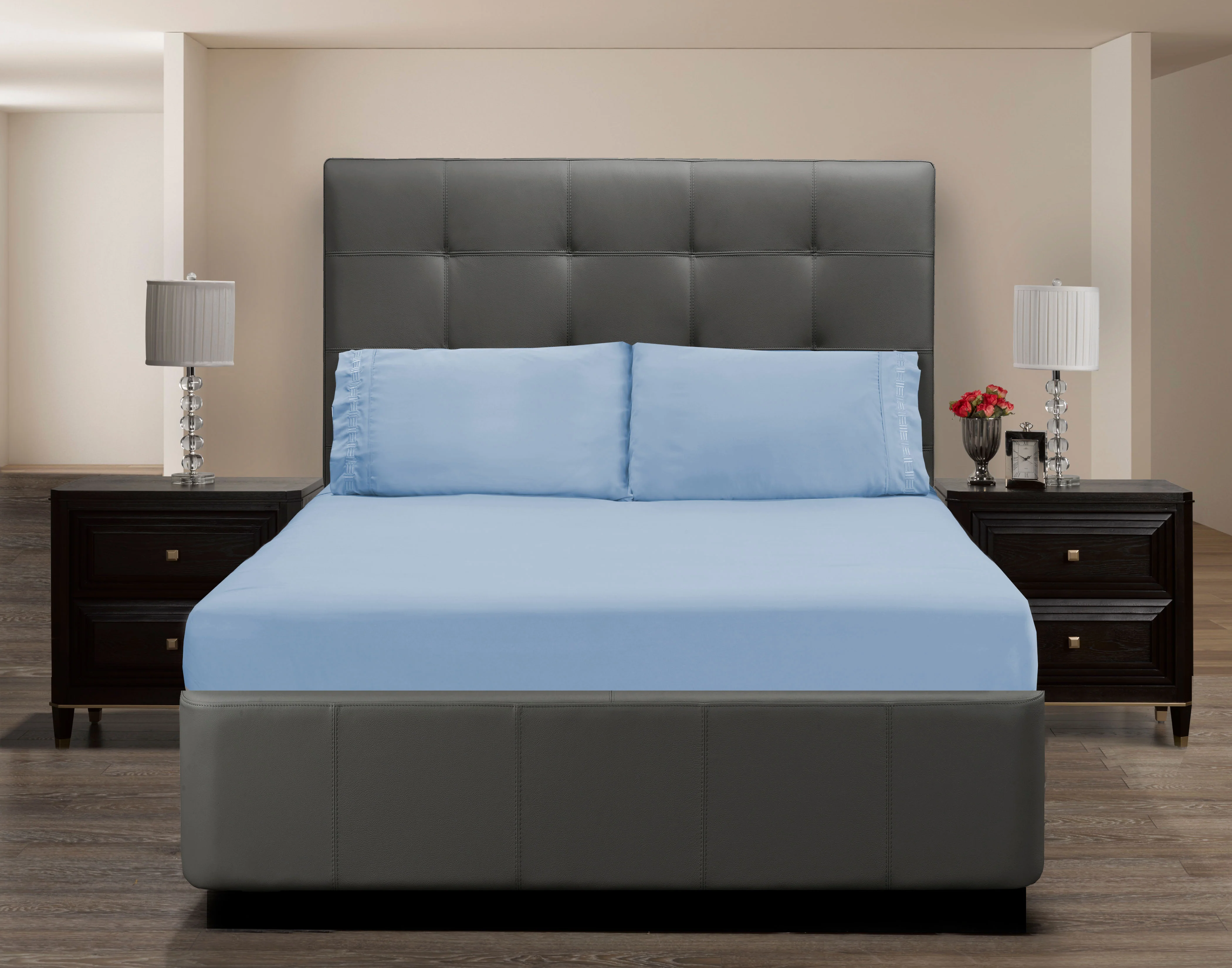Nilus Twin Sheet Set - Blue - Image 6