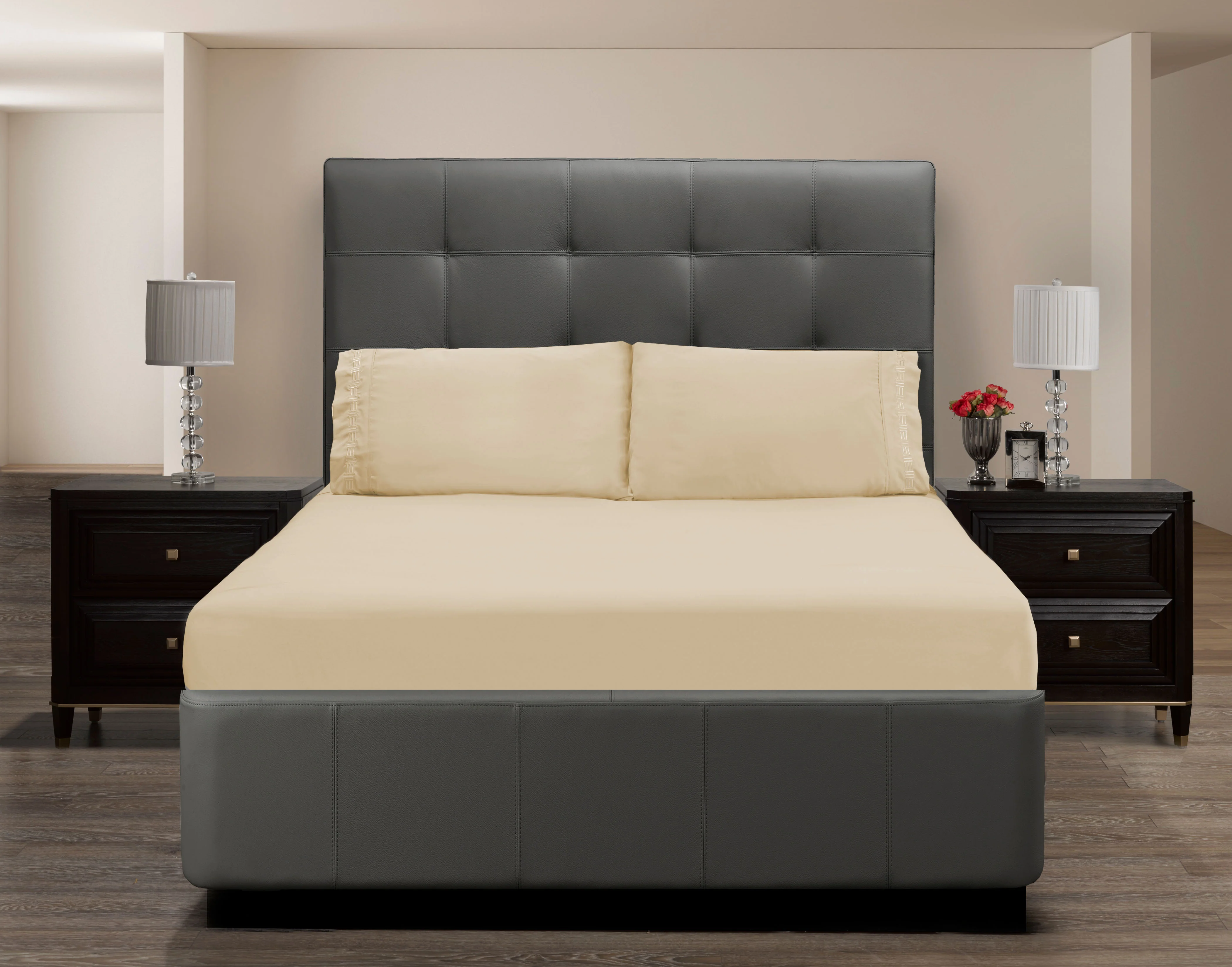 Nilus Queen Sheet Set - Cream - Image 6
