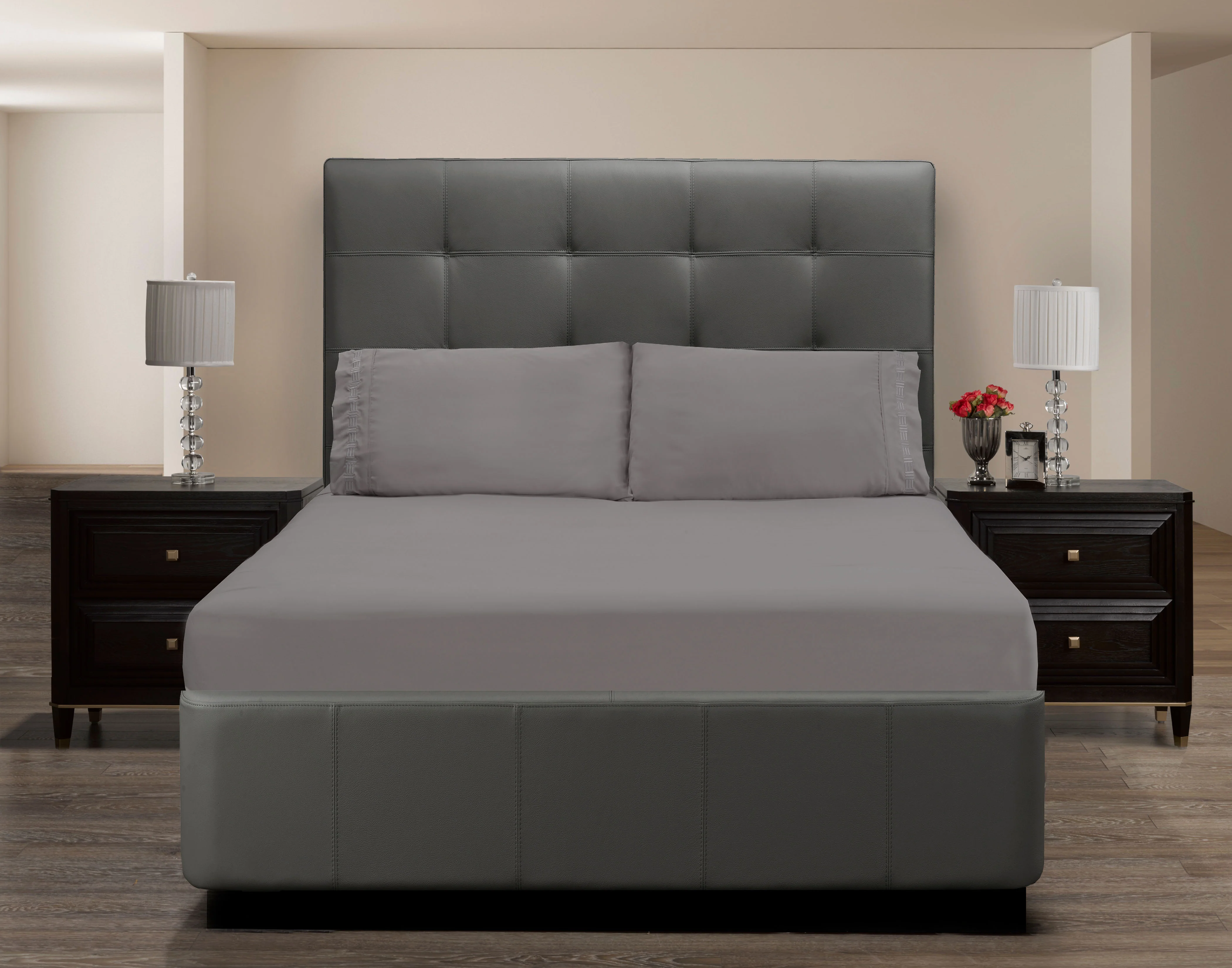 Nilus King Sheet Set - Dark Grey - Image 6