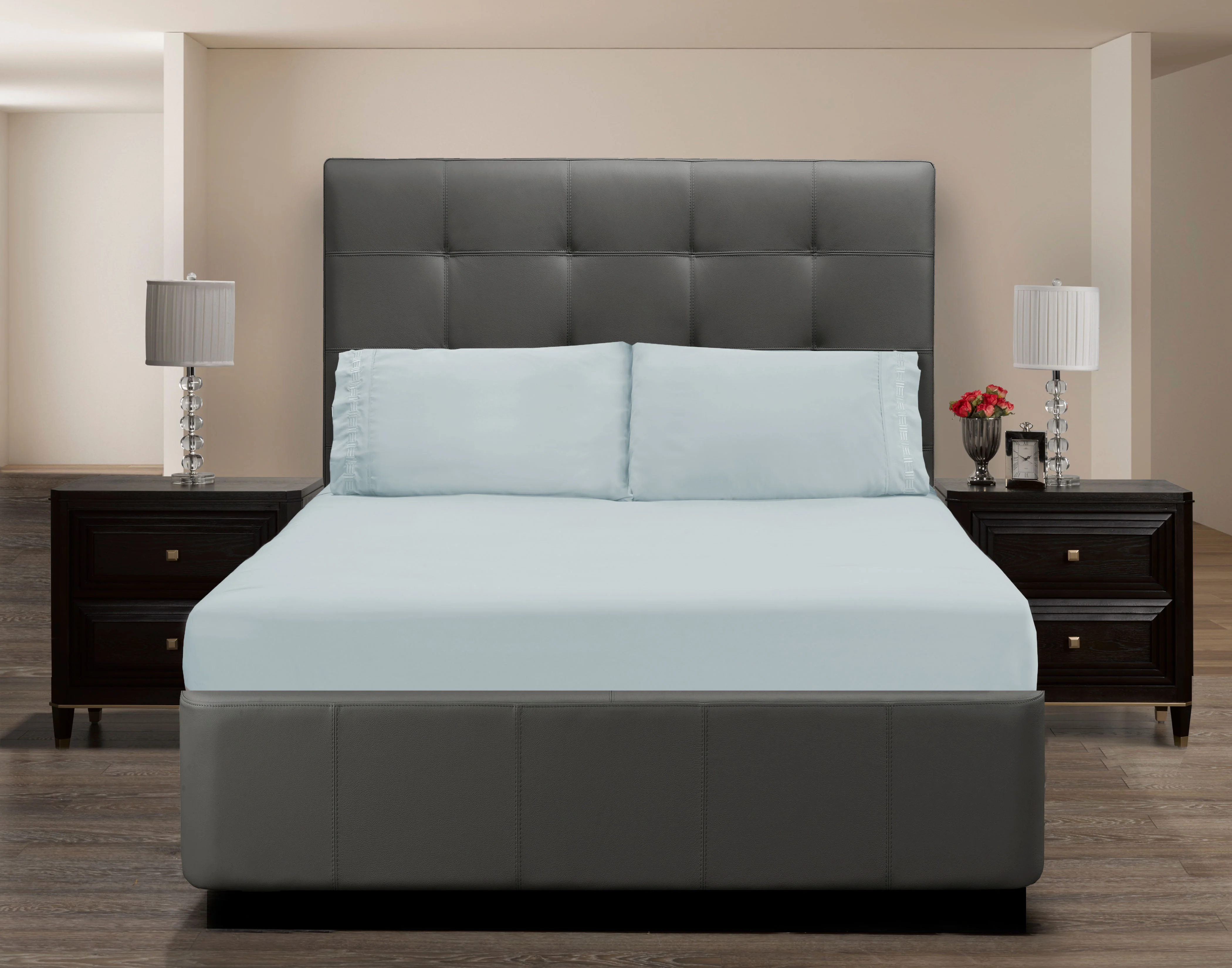 Nilus King Sheet Set - Light Blue - Image 6
