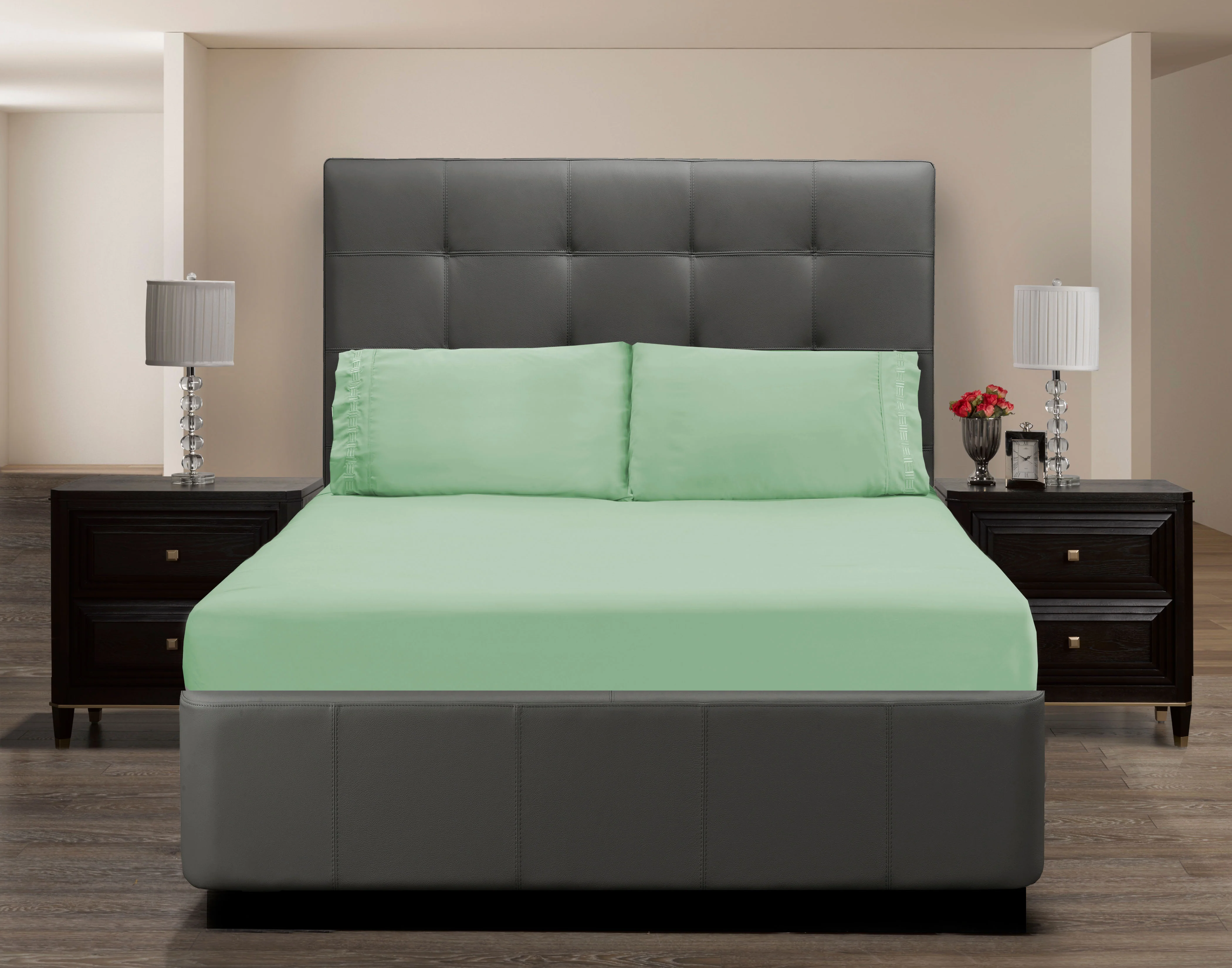 Nilus King Sheet Set - Light Green - Image 5