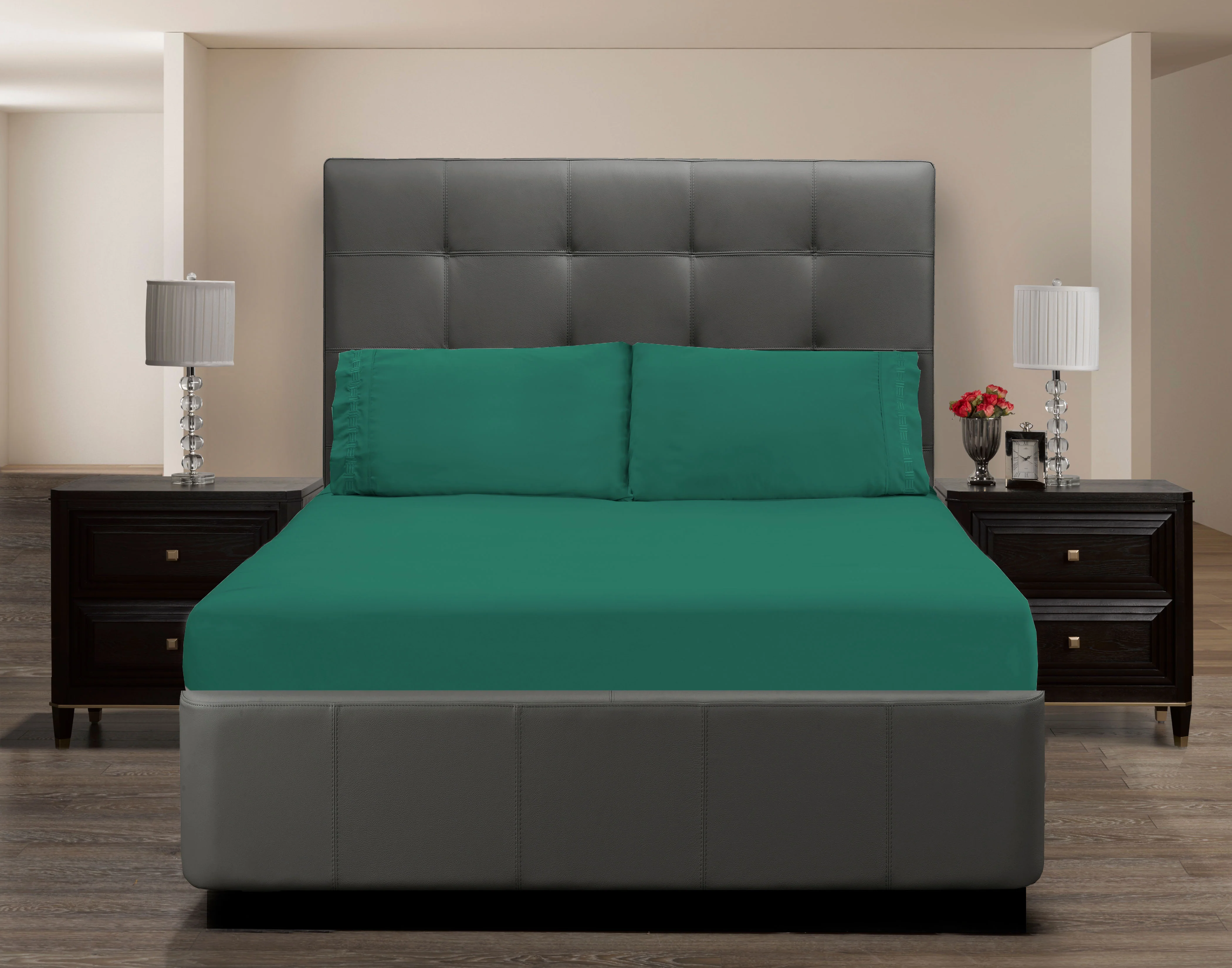Nilus Twin Sheet Set - Teal - Image 6
