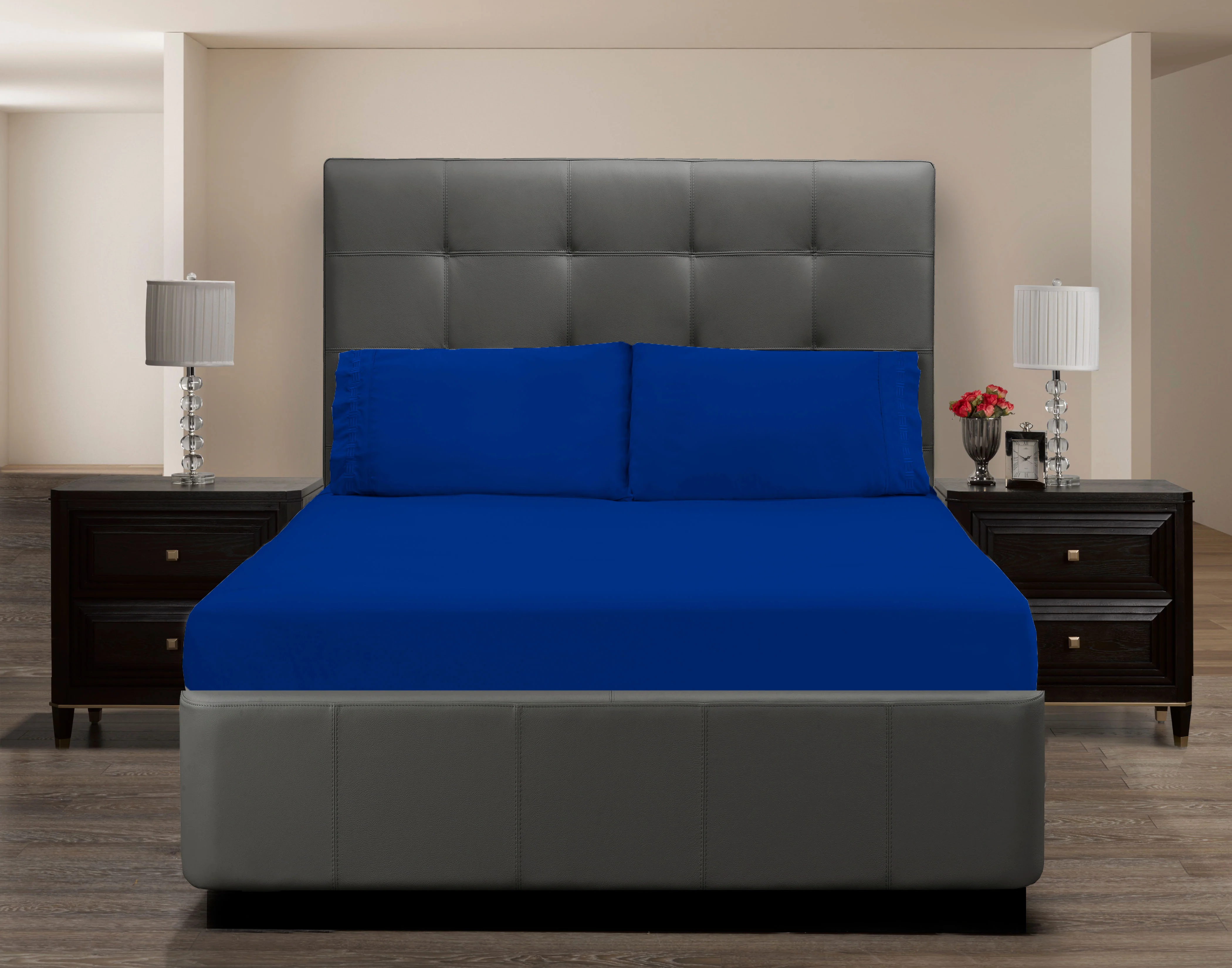 Nilus Twin Sheet Set - Navy - Image 6