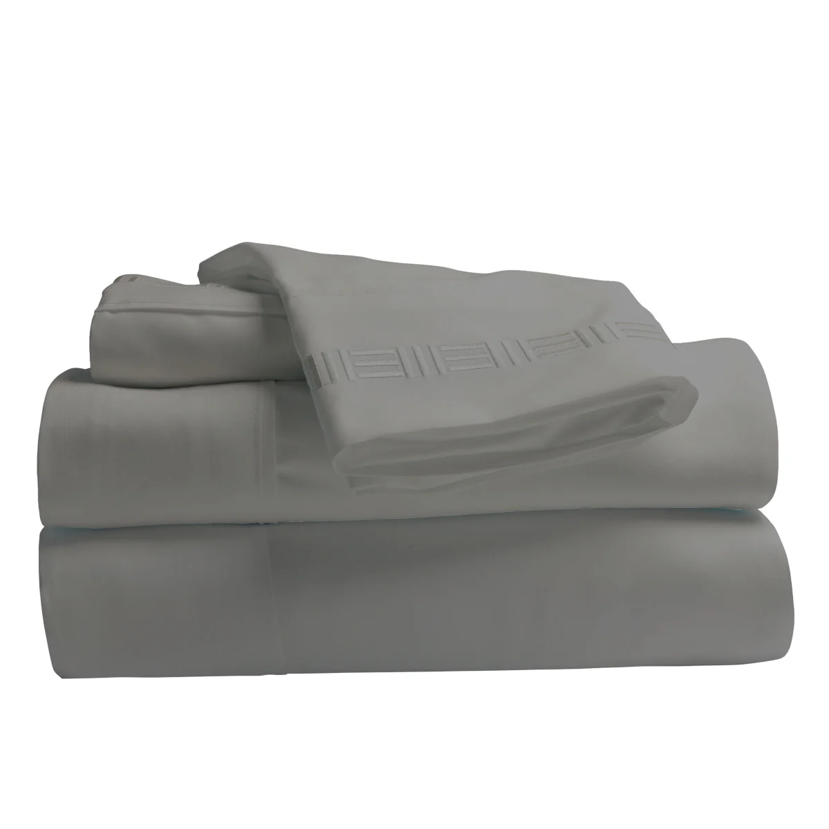 Nilus Twin Sheet Set - Light Grey - Image 3