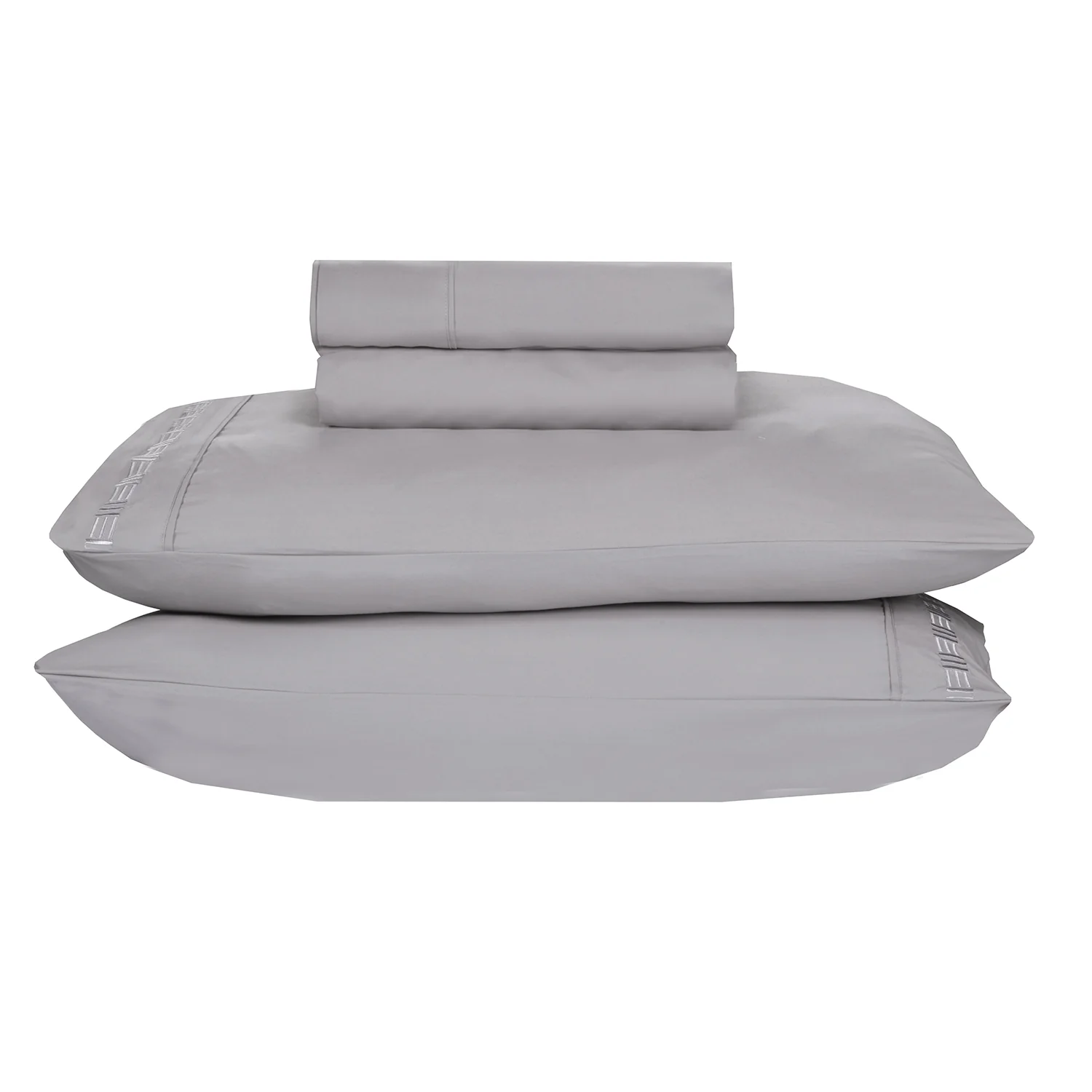 Nilus Twin Sheet Set - Light Grey - Image 4
