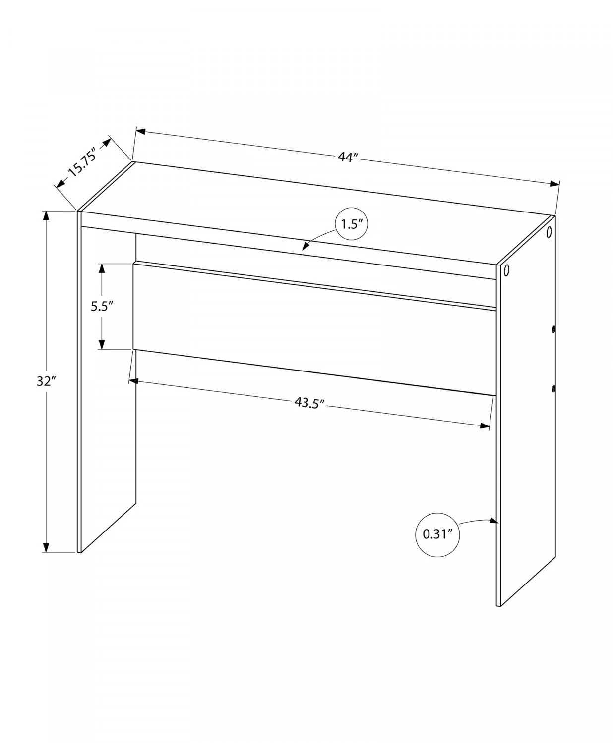 Niva Sofa Table - Light Brown - Image 3