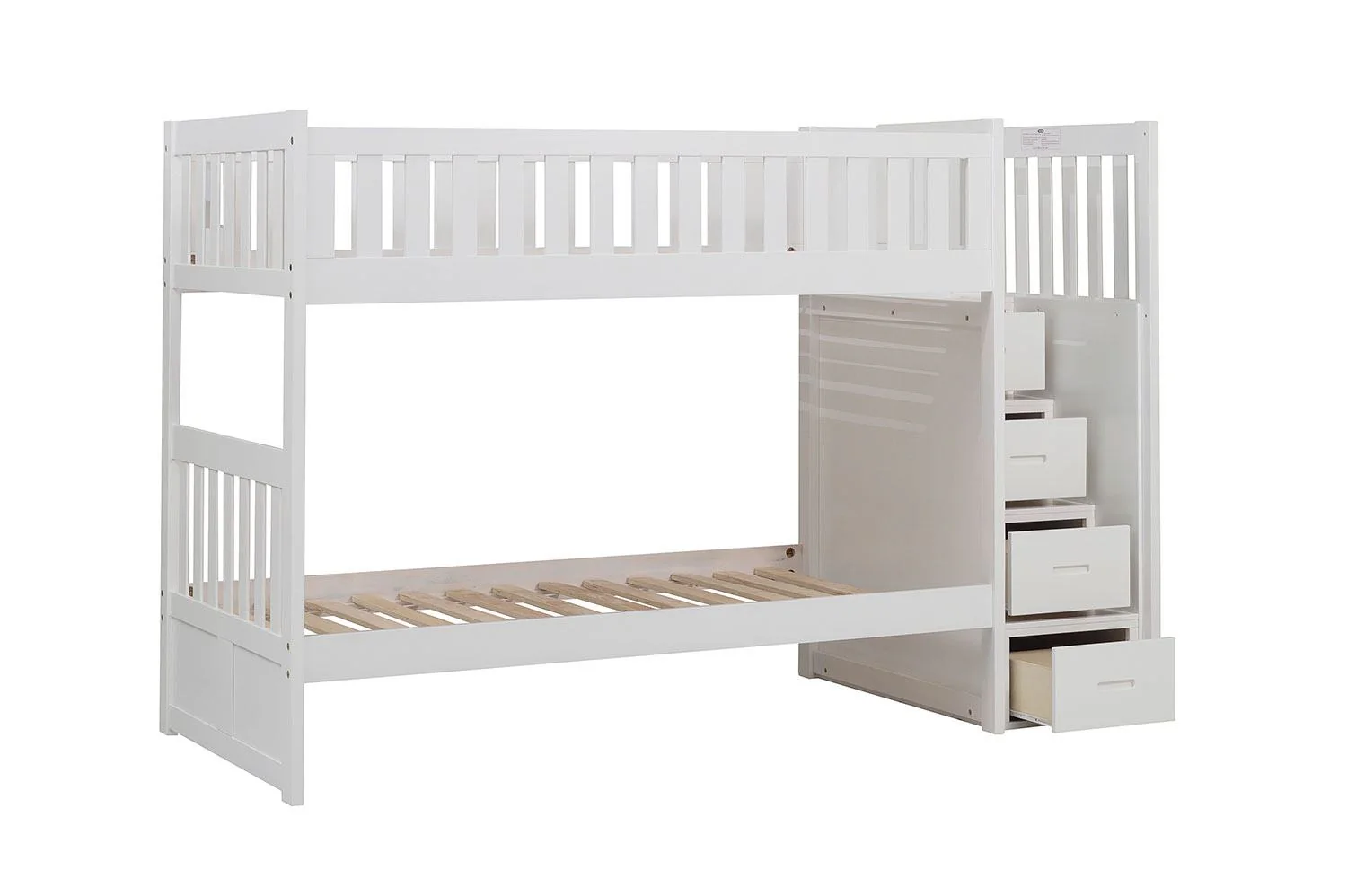Noelle Twin Step Bunk Bed - White - Image 5