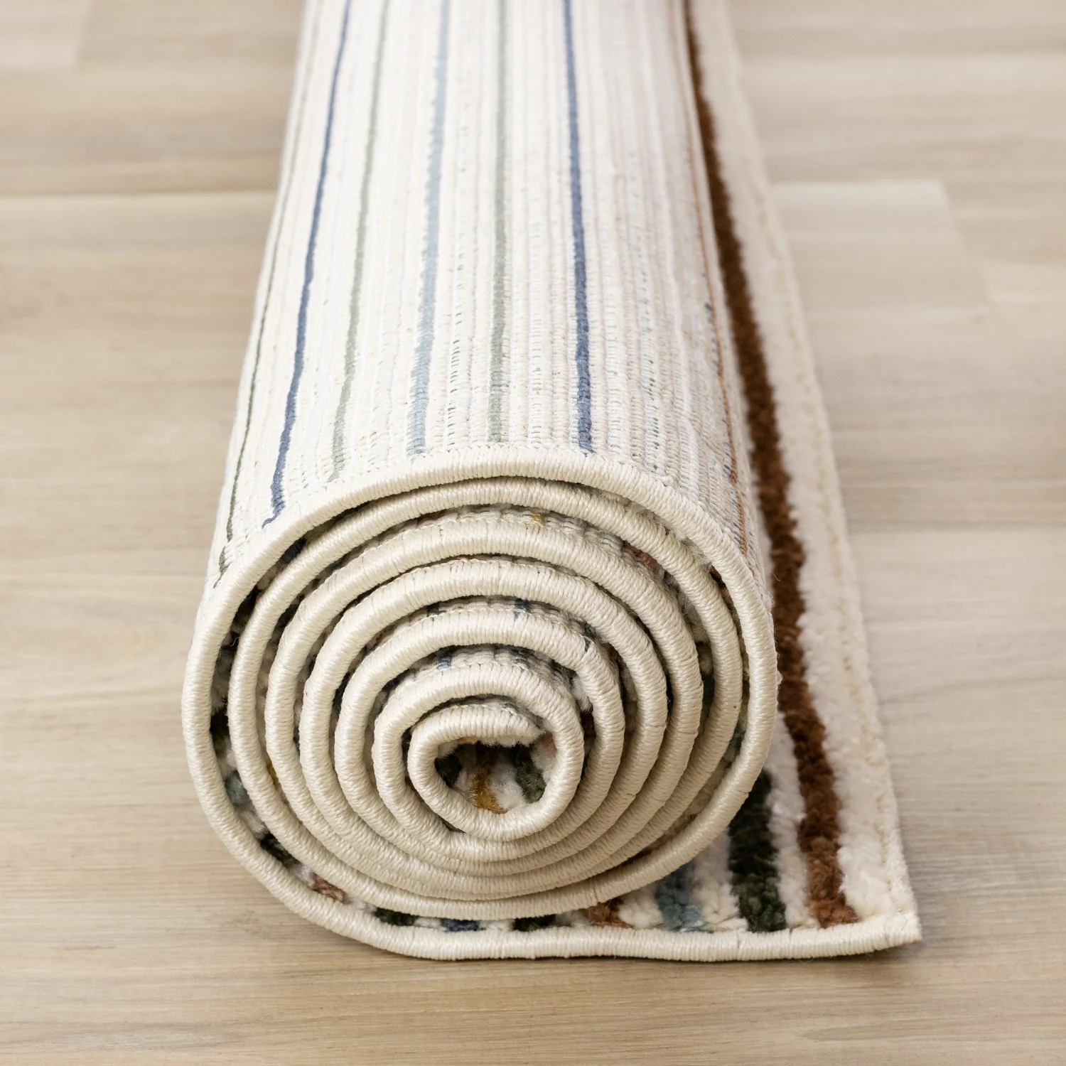 Nora Casual Contemporary Striped Area Rug - 5' X 8' - Cream/Blue/Yellow - Image 13
