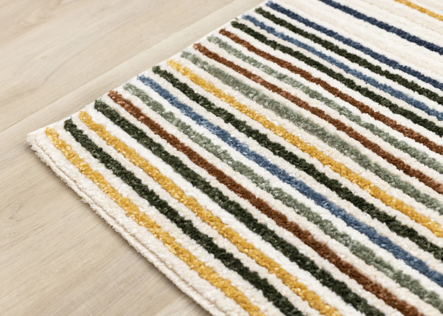 Nora Casual Contemporary Striped Area Rug - 8' X 11' - Cream/Blue/Yellow - Image 12