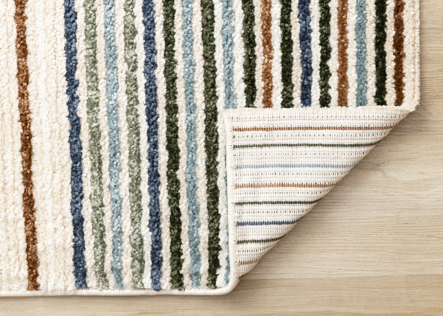 Nora Casual Contemporary Striped Area Rug - 8' X 11' - Cream/Blue/Yellow - Image 7