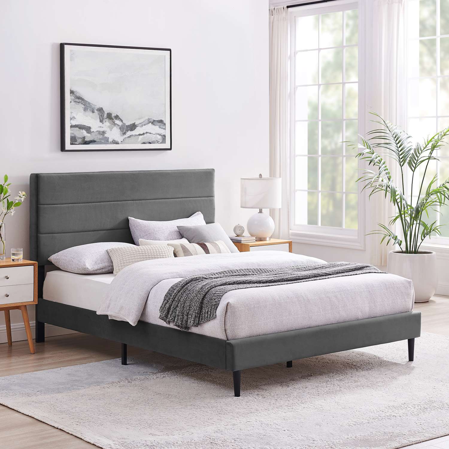 Nori 3-Piece King Bed - Grey - Image 2