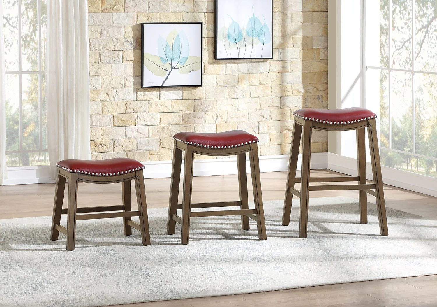 Ordway Counter Stool - Red - Image 2