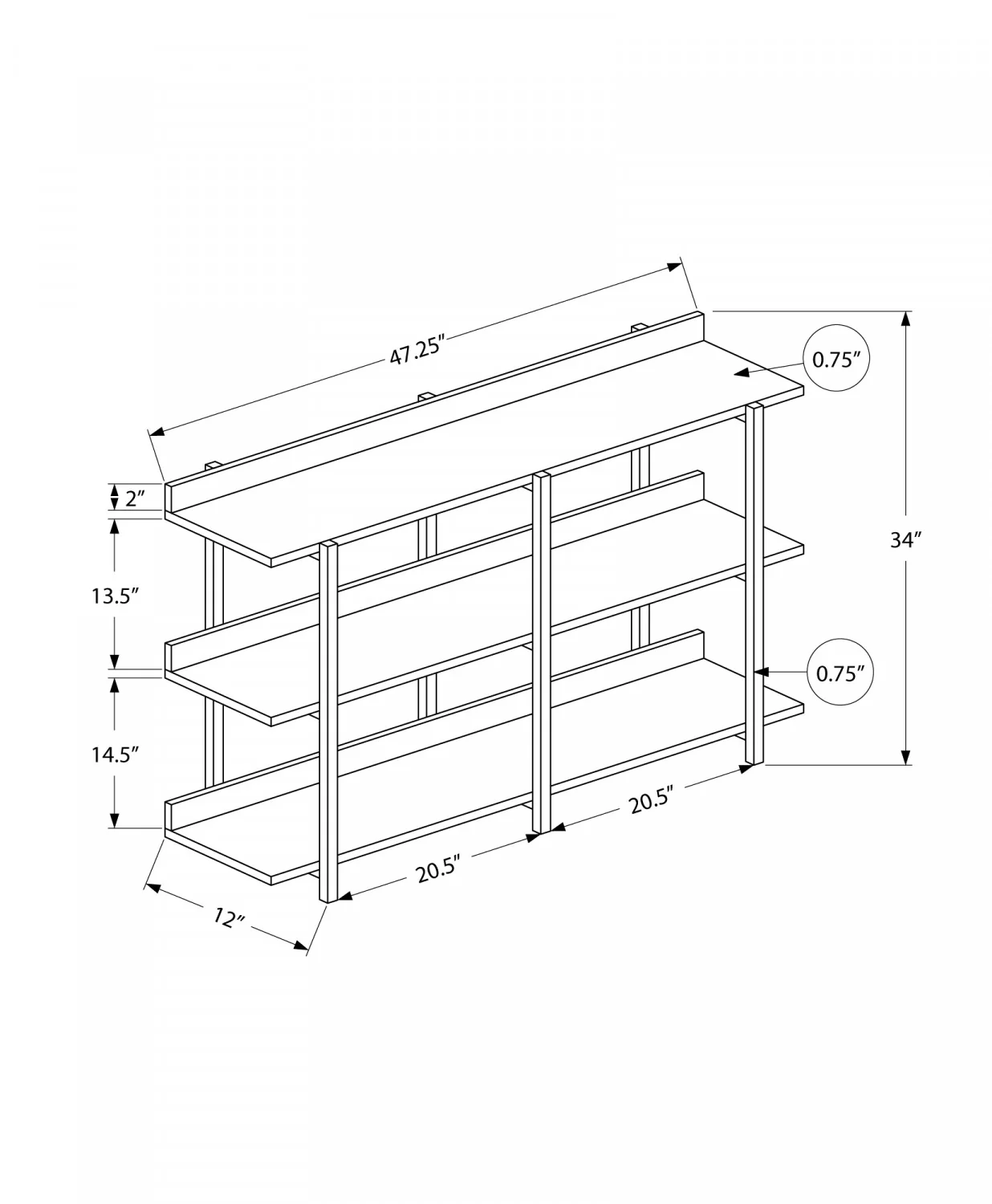 Orla Sofa Table - Natural - Image 3