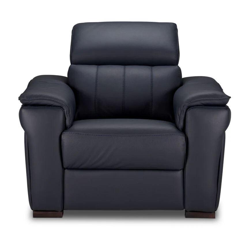 Orlando-Ray Leather Chair-Blue - Image 3