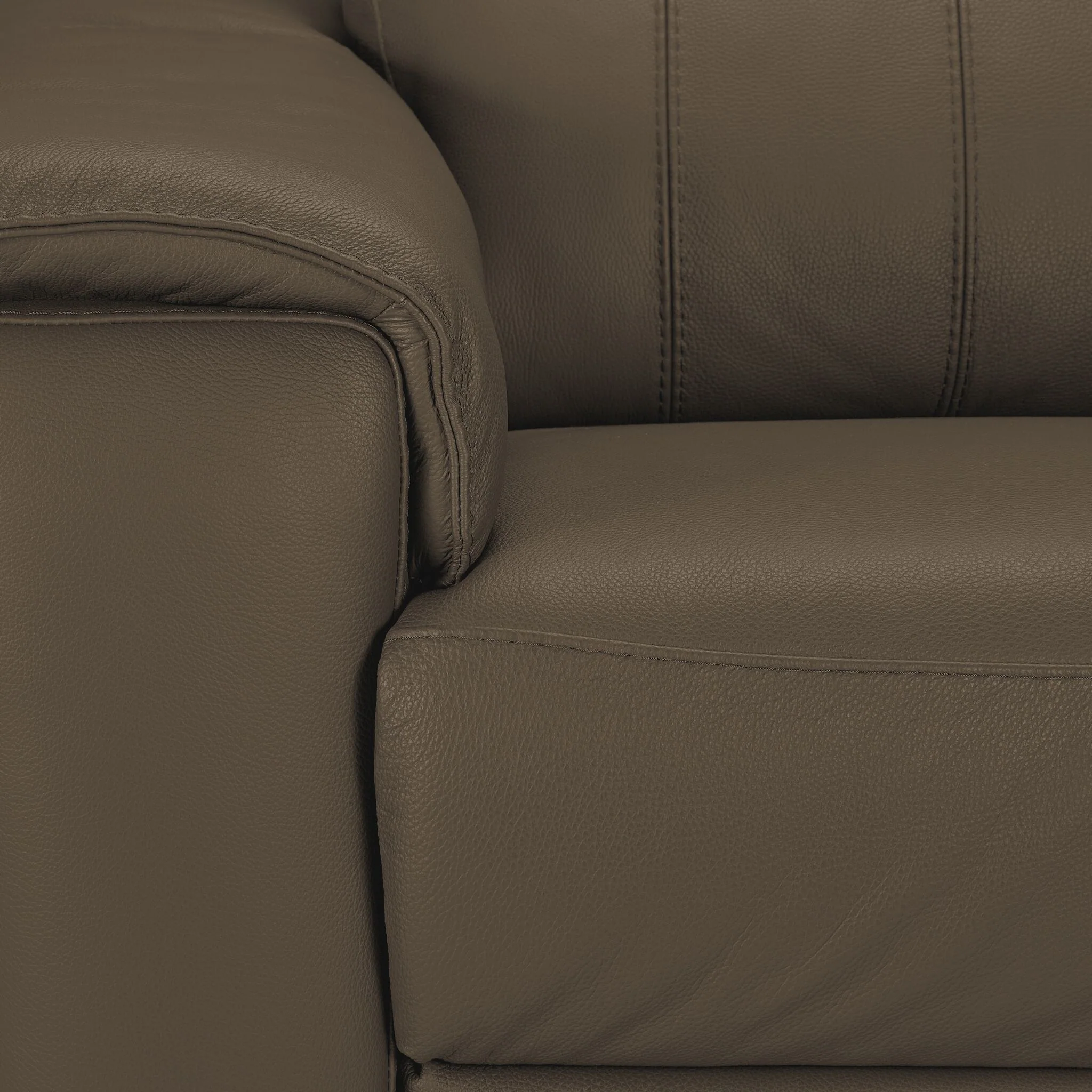 Orlando-Ray Leather Chair - Taupe - Image 5