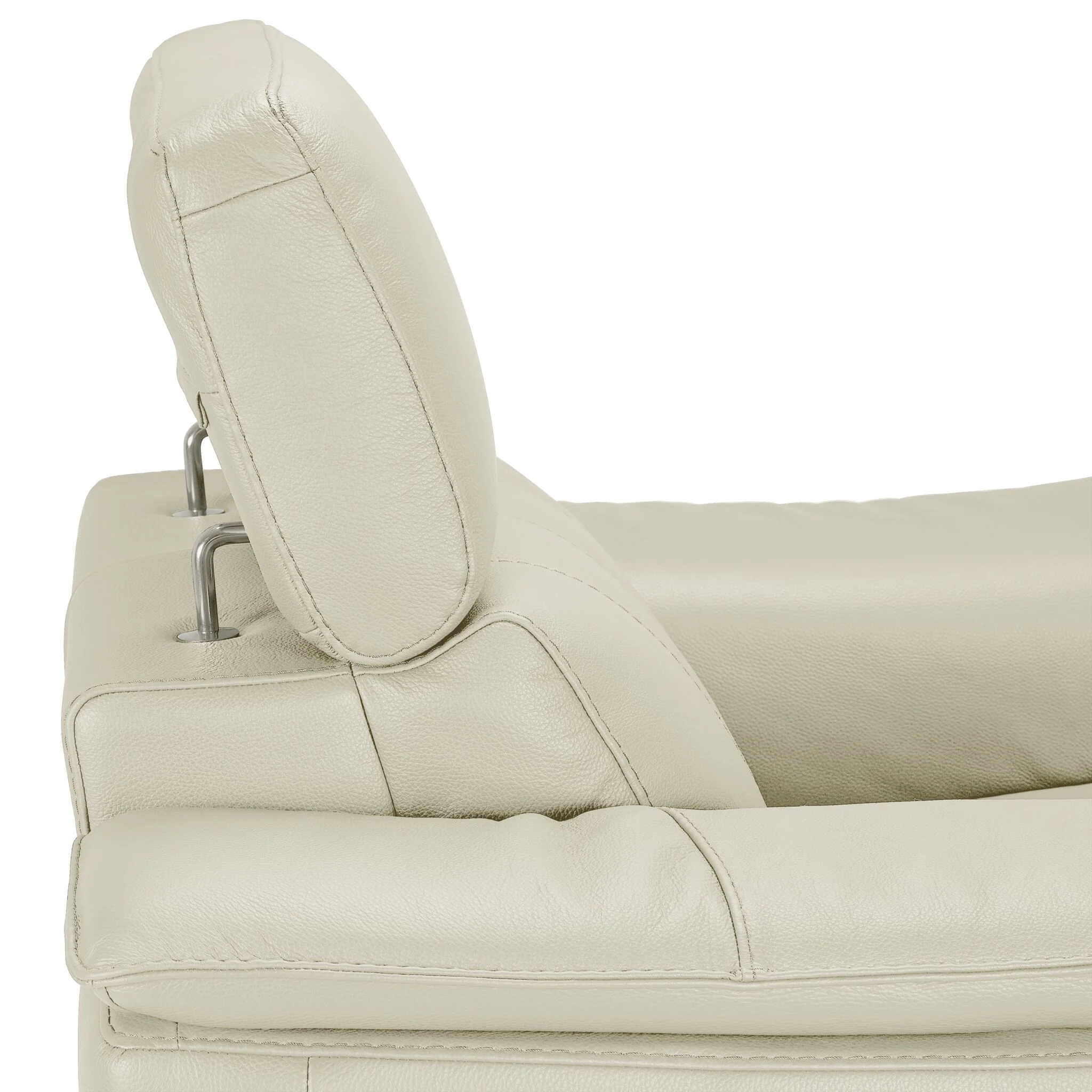 Orlando-Ray Leather Chair - White - Image 4