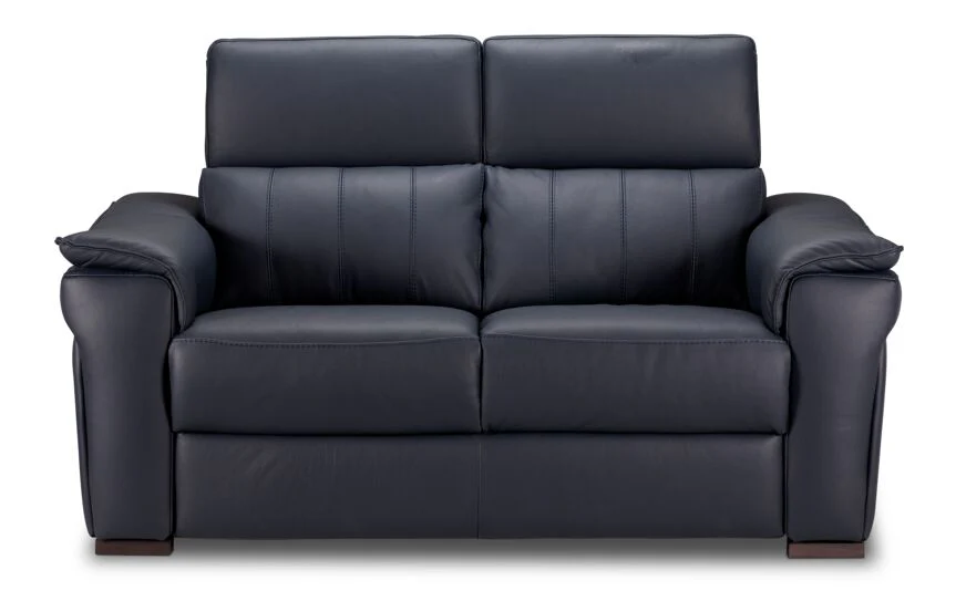 Orlando-Ray Leather Loveseat-Blue - Image 4