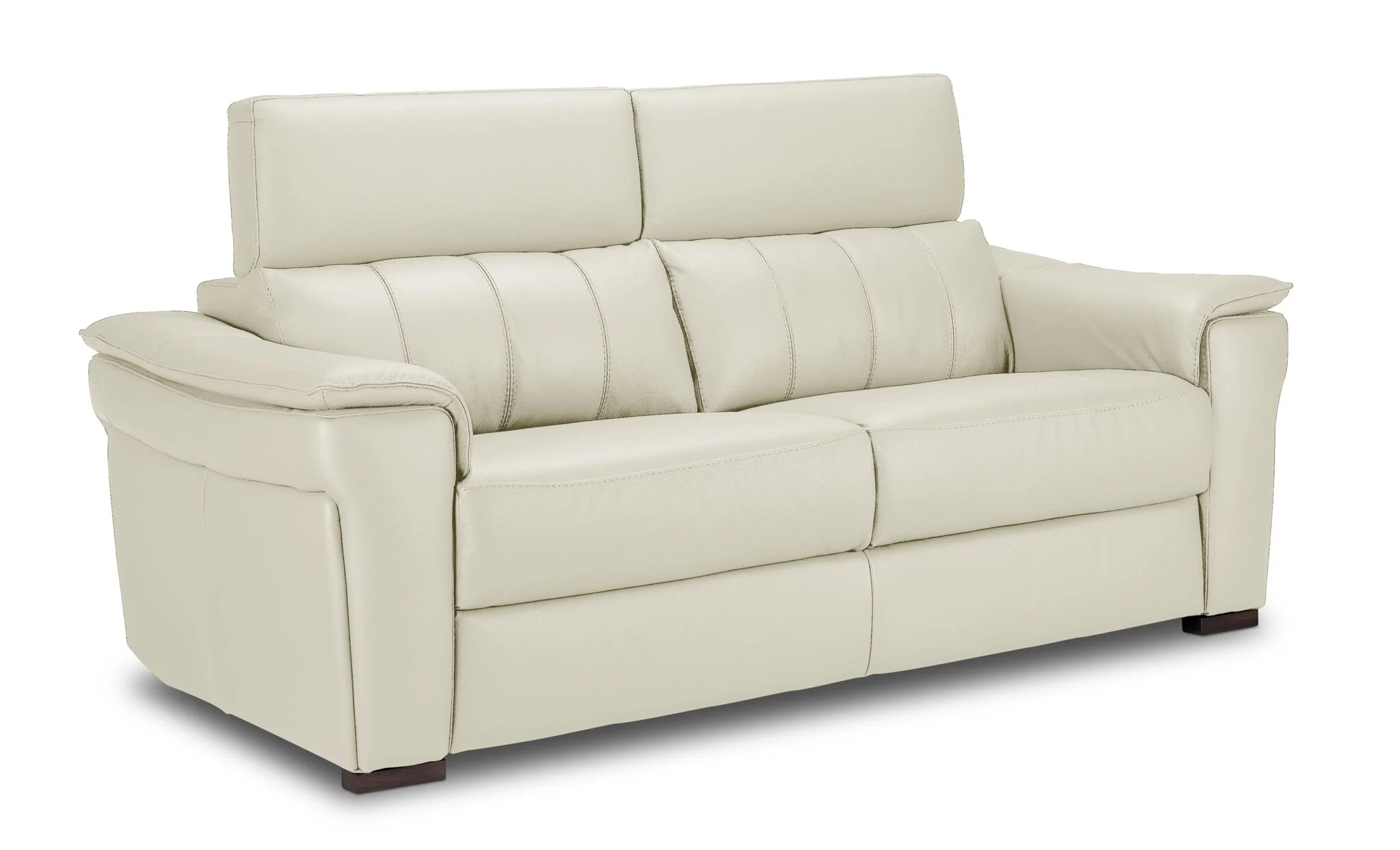 Orlando-Ray Leather Sofa and Chair Set - White - Image 2