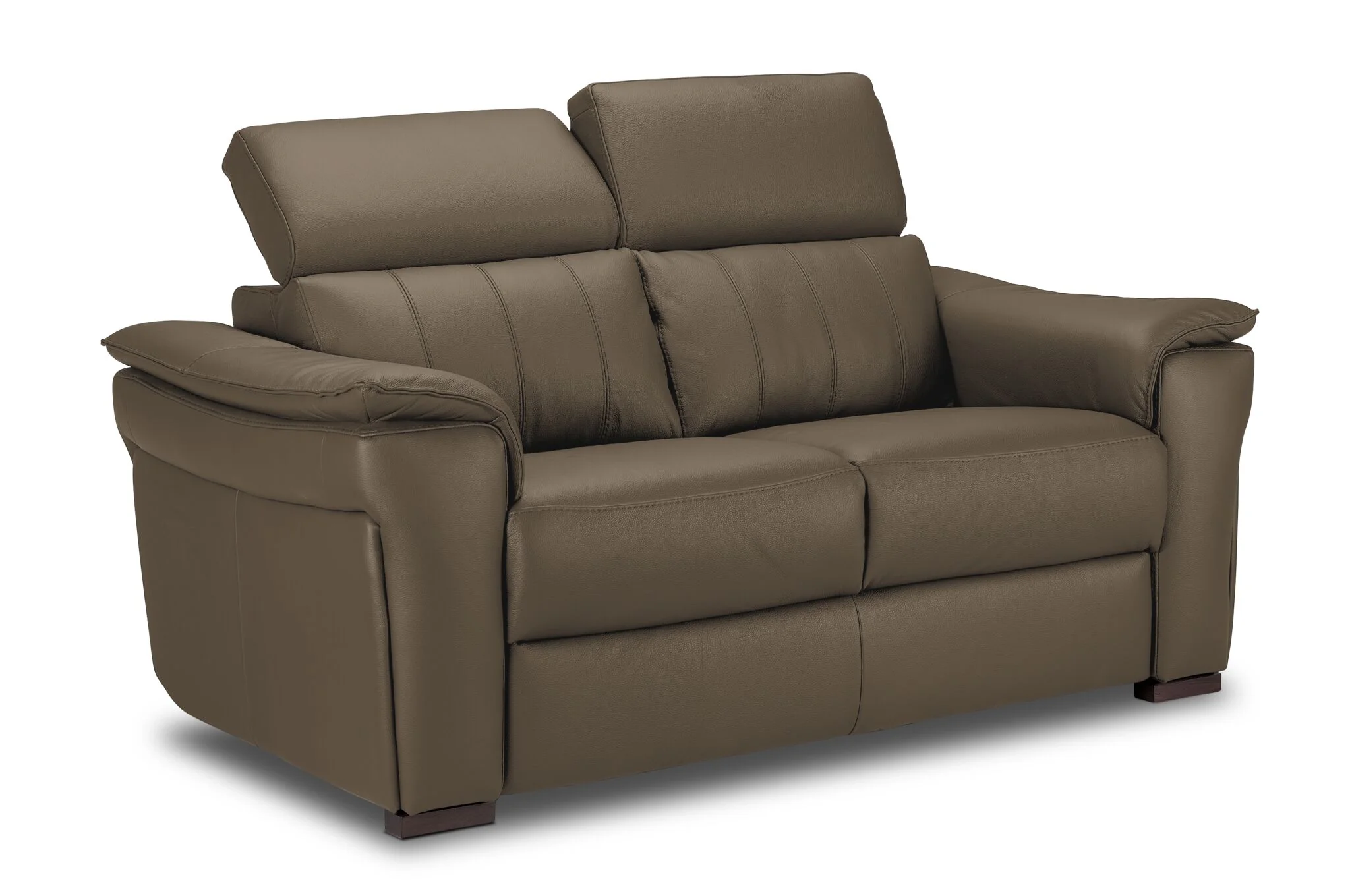 Orlando-Ray Leather Sofa and Loveseat Set - Taupe - Image 3