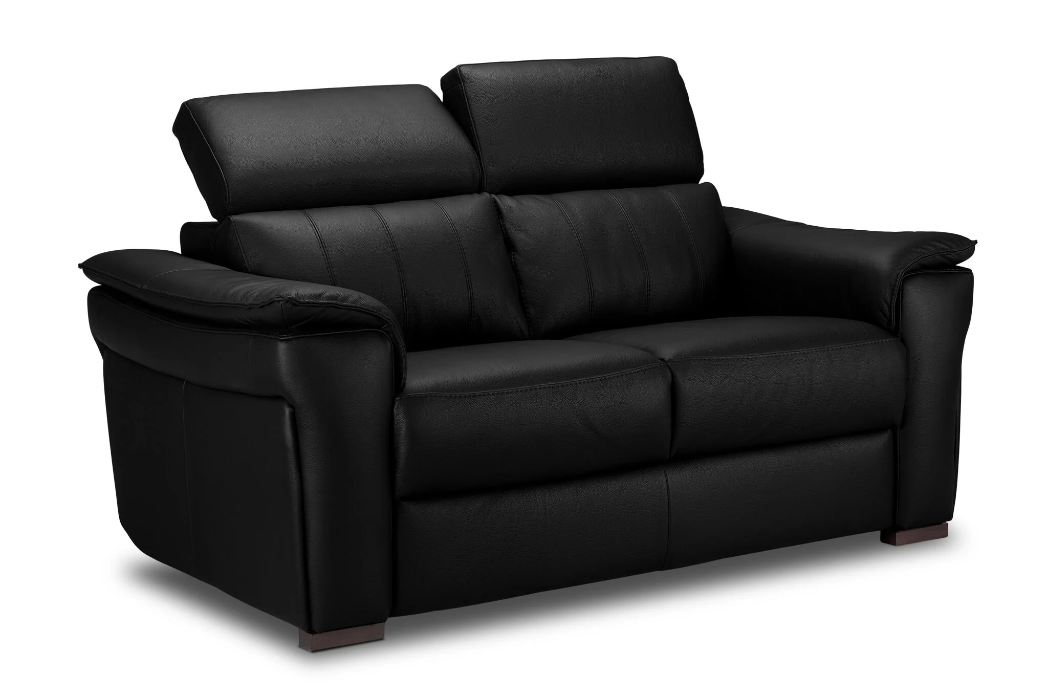 Orlando-Ray Leather Sofa, Loveseat and Chair Set - Black - Image 3