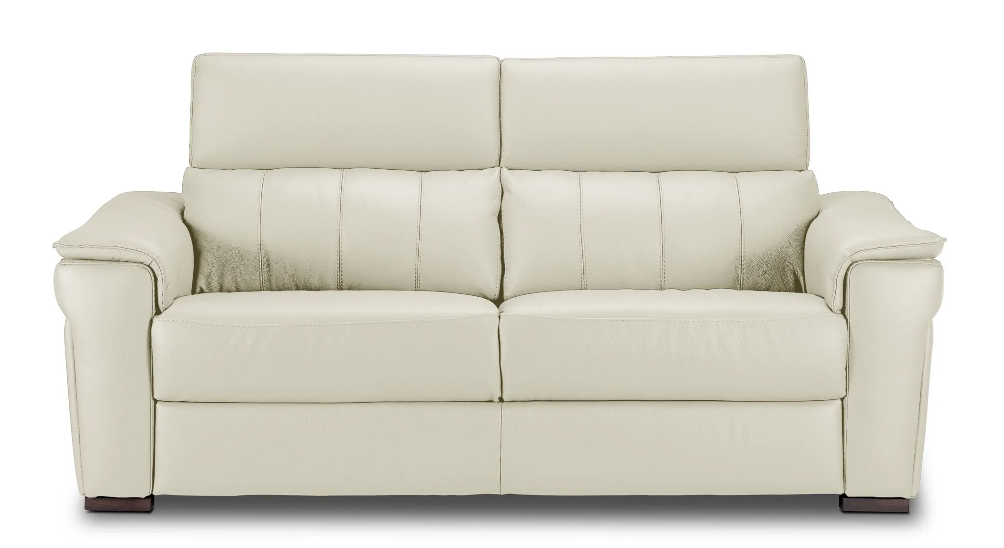 Orlando-Ray Leather Sofa - White - Image 2