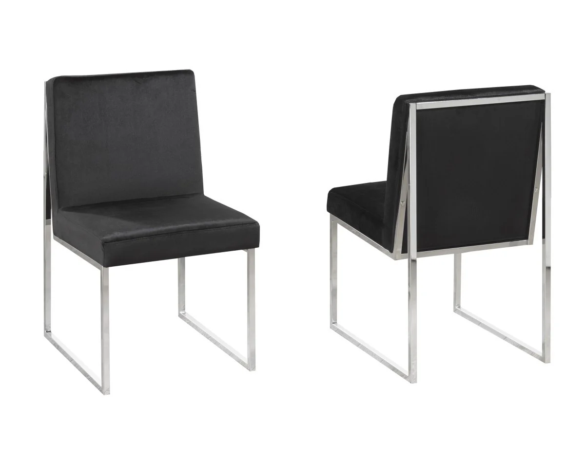 Orson Dining Chair - Black - Set of Two - Image 4