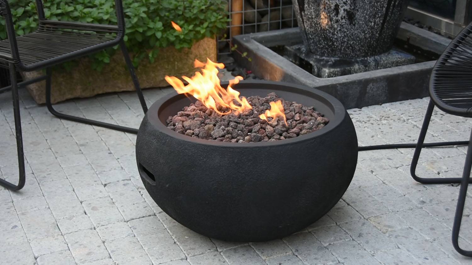 Pacaya Concrete Lava Stone Fire Bowl (Modeno) – Propane - Image 7