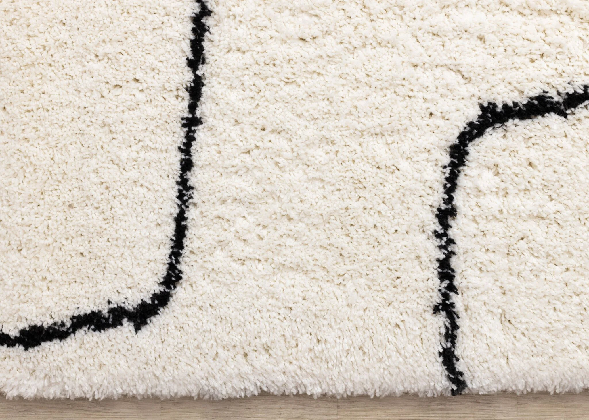 Pace 5'3" x 7'7" Outlinded Shapes Area Rug - Cream, Black - Image 5