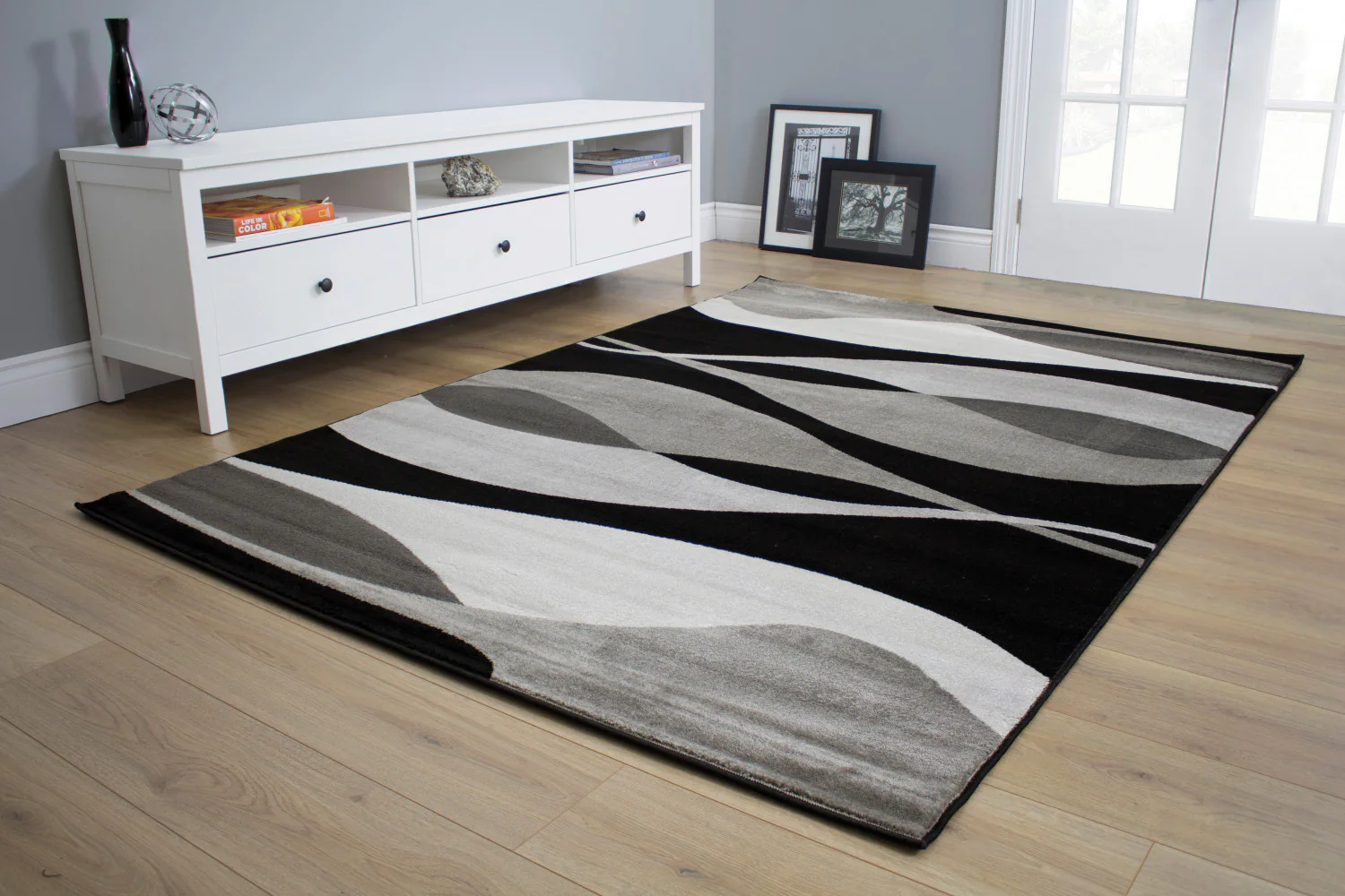 Paladin Drifts Area Rug - 7' X 10' - Black Grey - Image 3